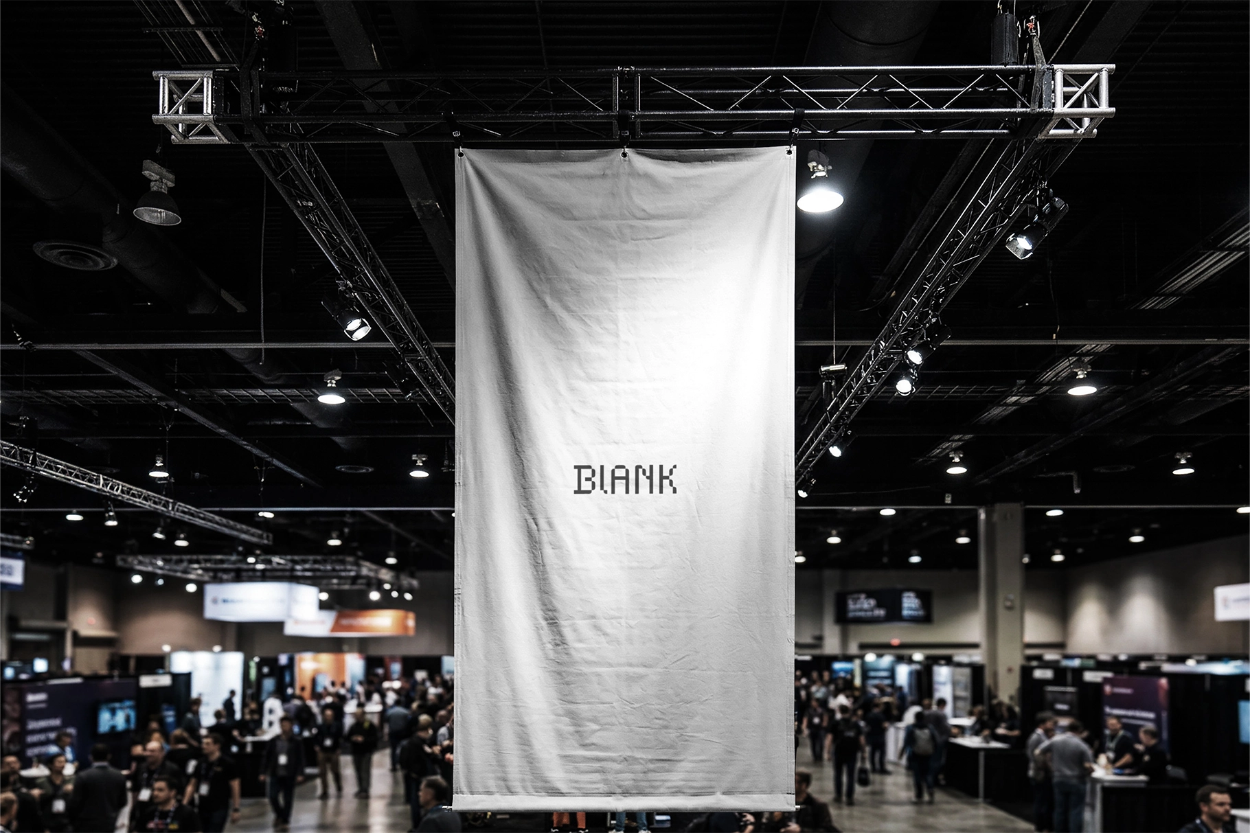 Hanging Expo Banner Mockup