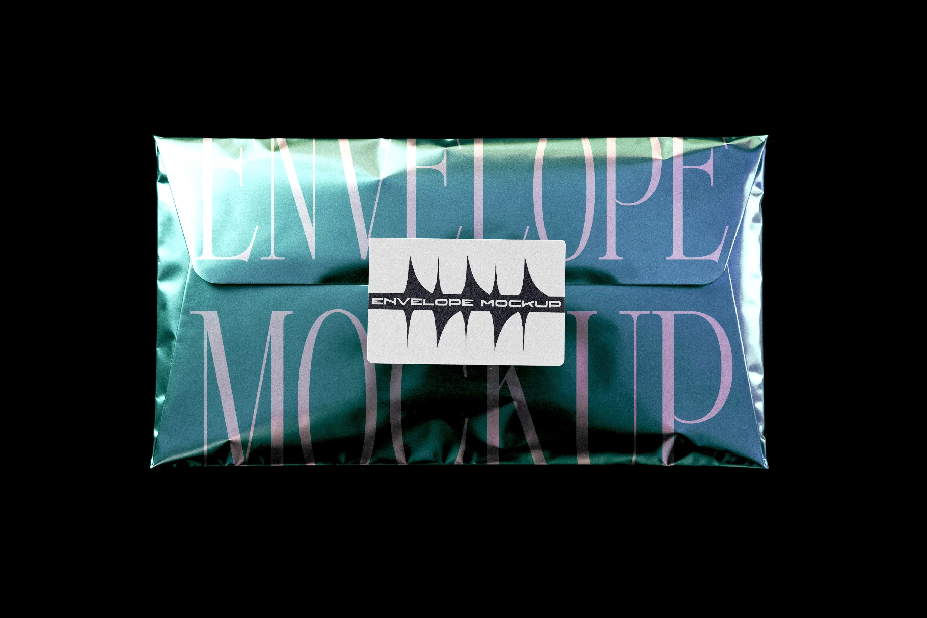 Metallic Envelope Mockup with Sticker Seal