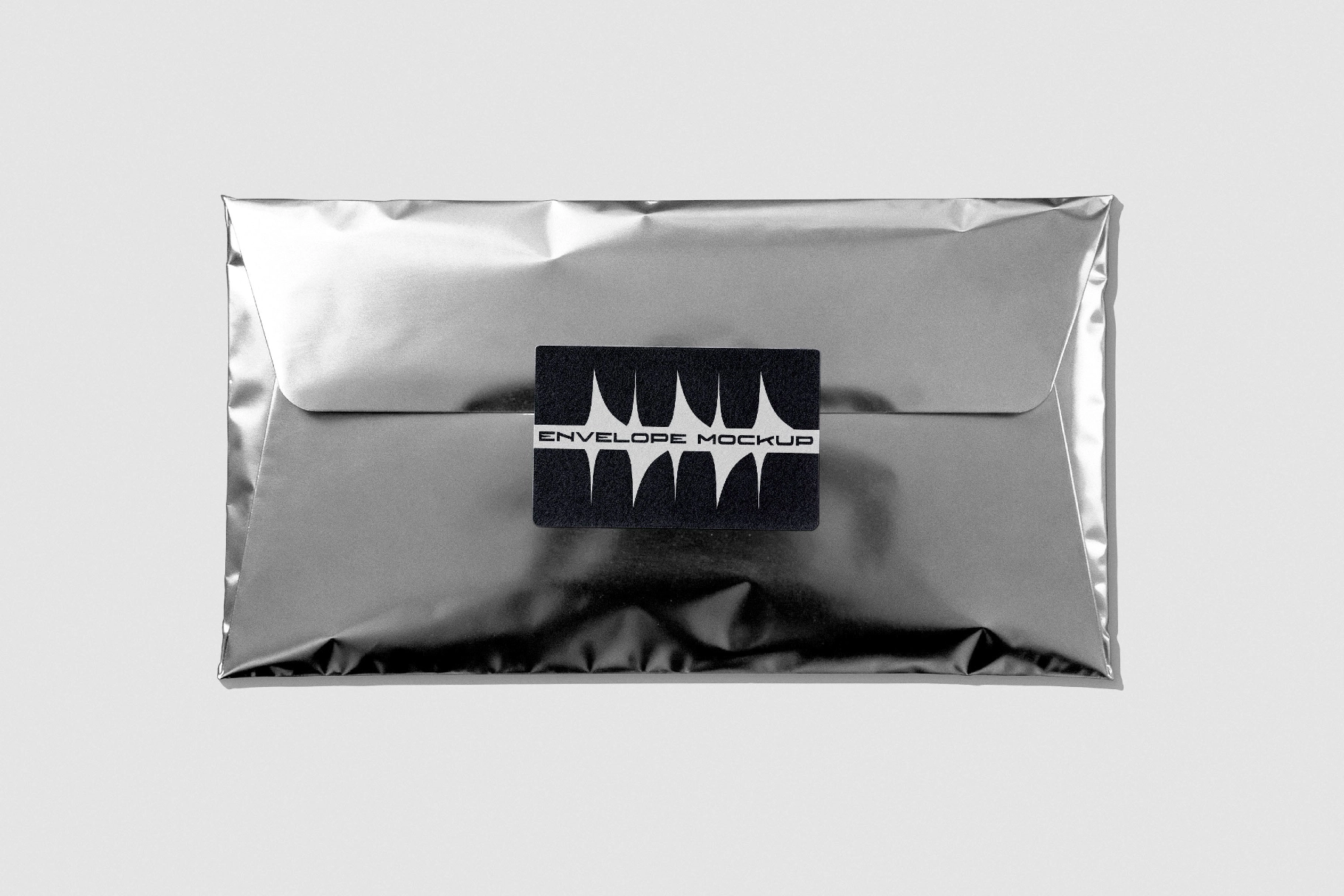 Metallic Envelope Mockup with Sticker Seal