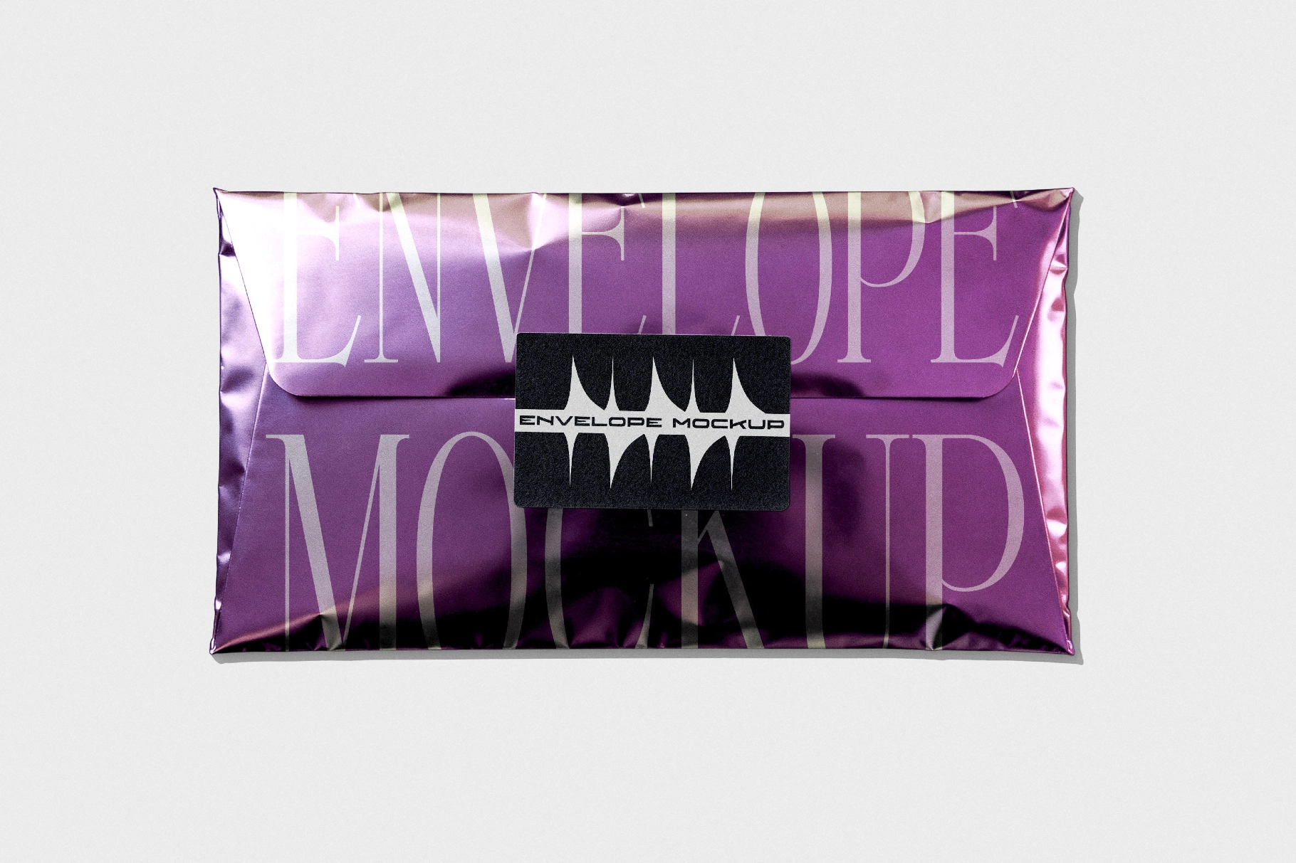 Metallic Envelope Mockup with Sticker Seal