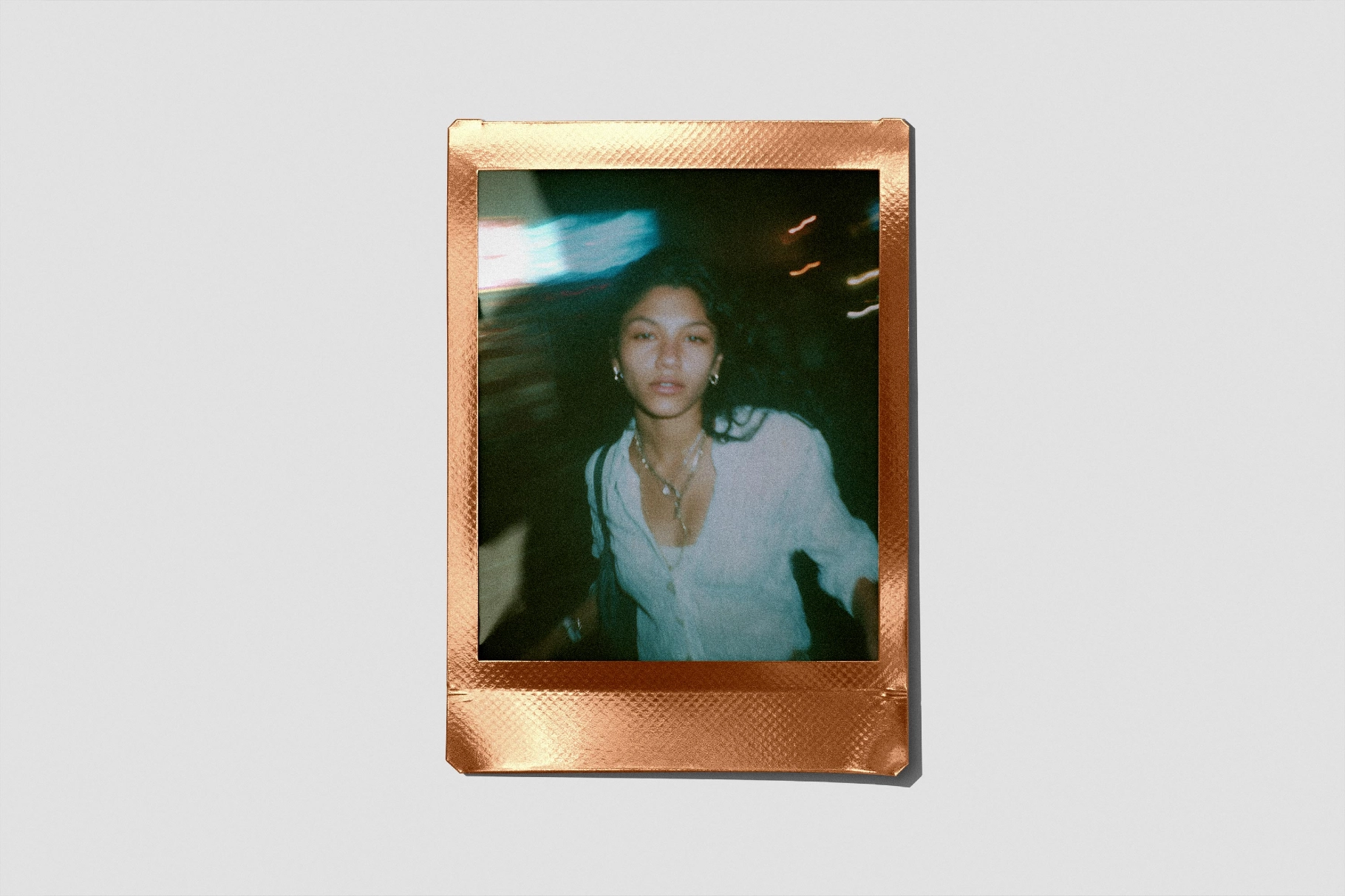 Polaroid Mockup with Holographic Frame