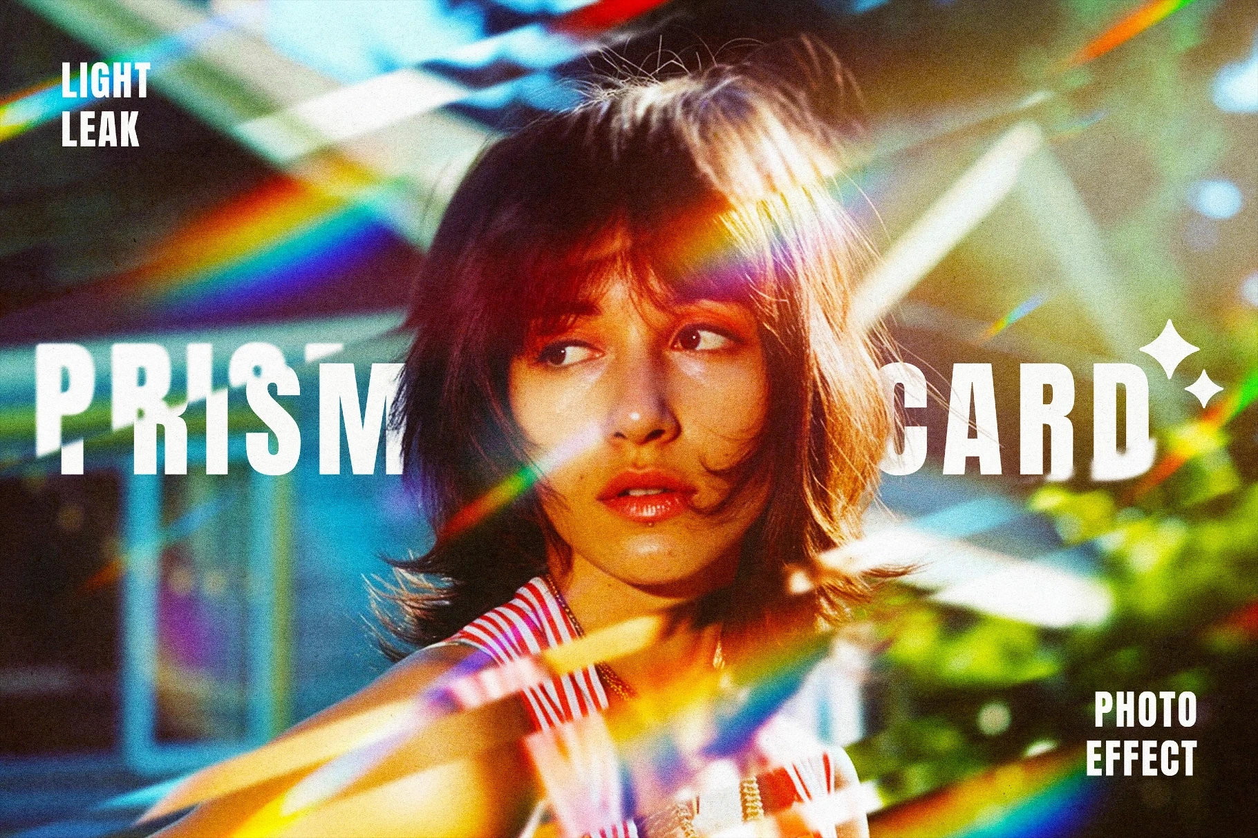 Retro Prism Card Photo Effect