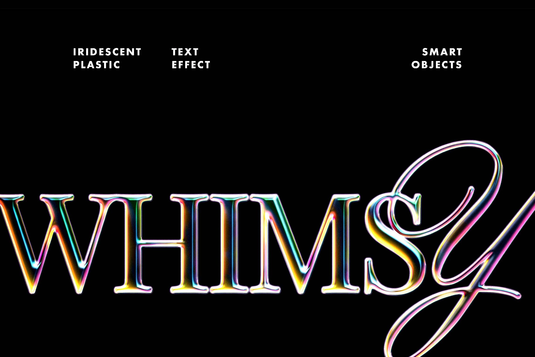 Iridescent Chrome Text Effect