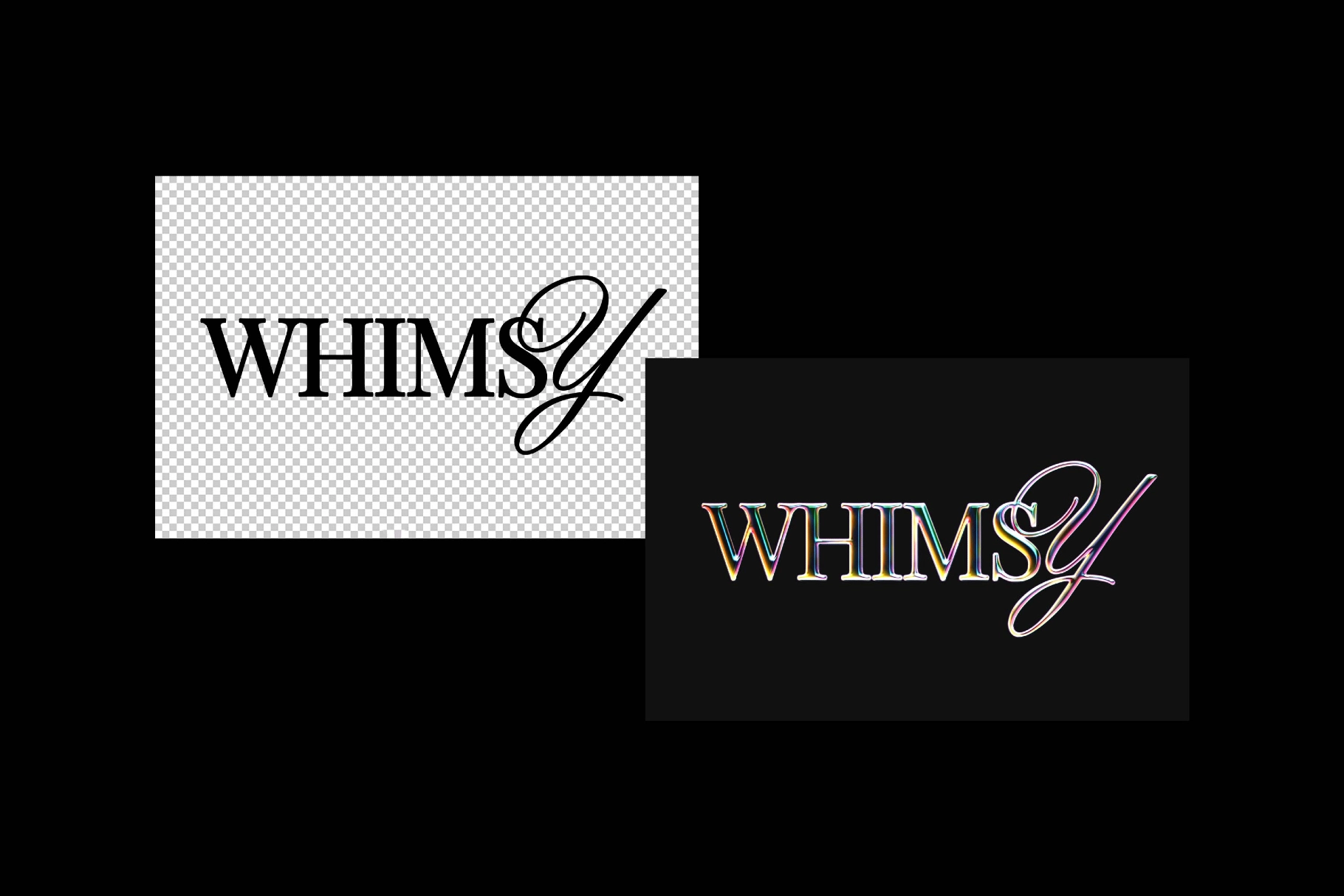 Iridescent Chrome Text Effect