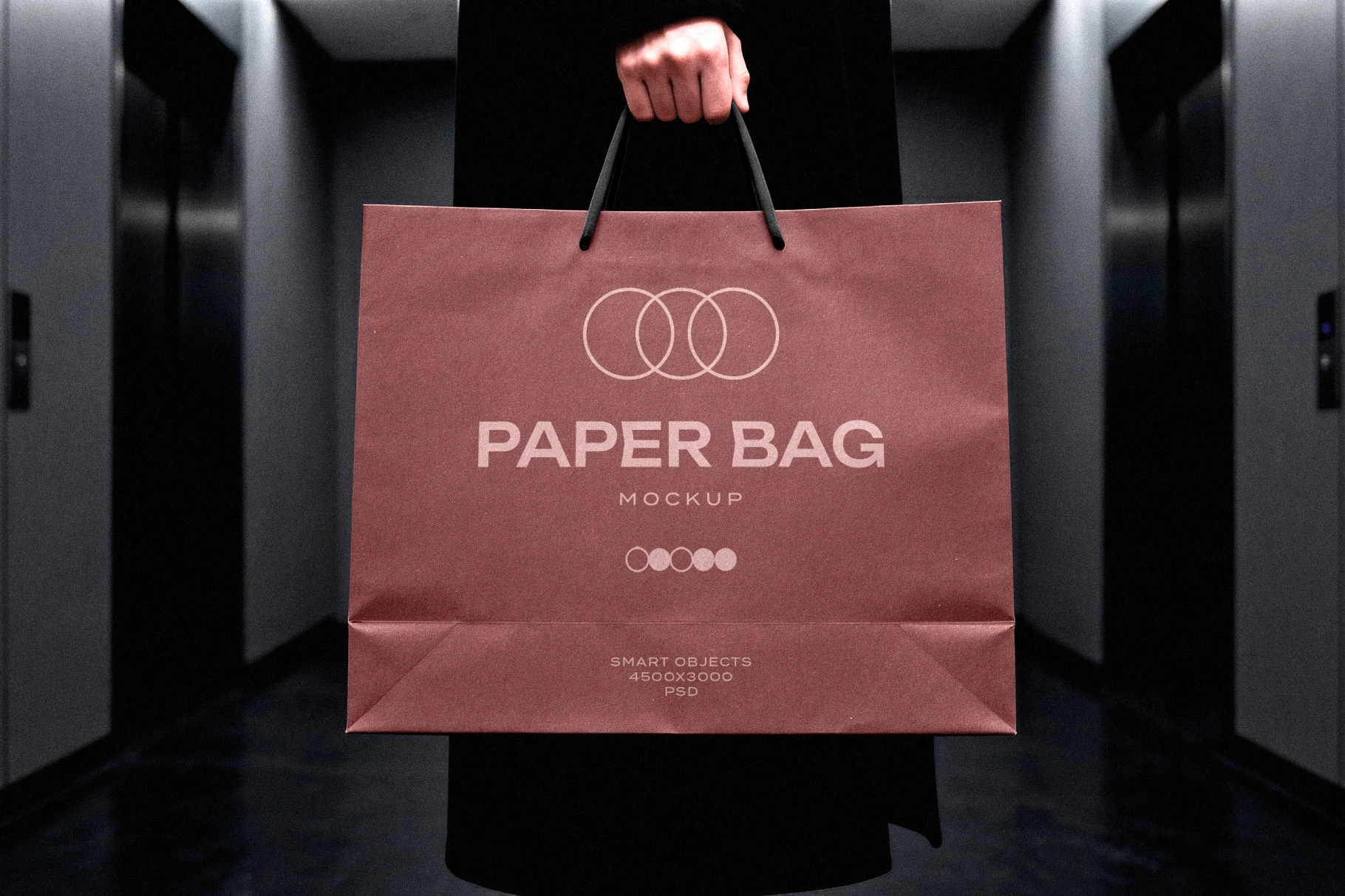 Shopping Bag Mockup with Overhead Light