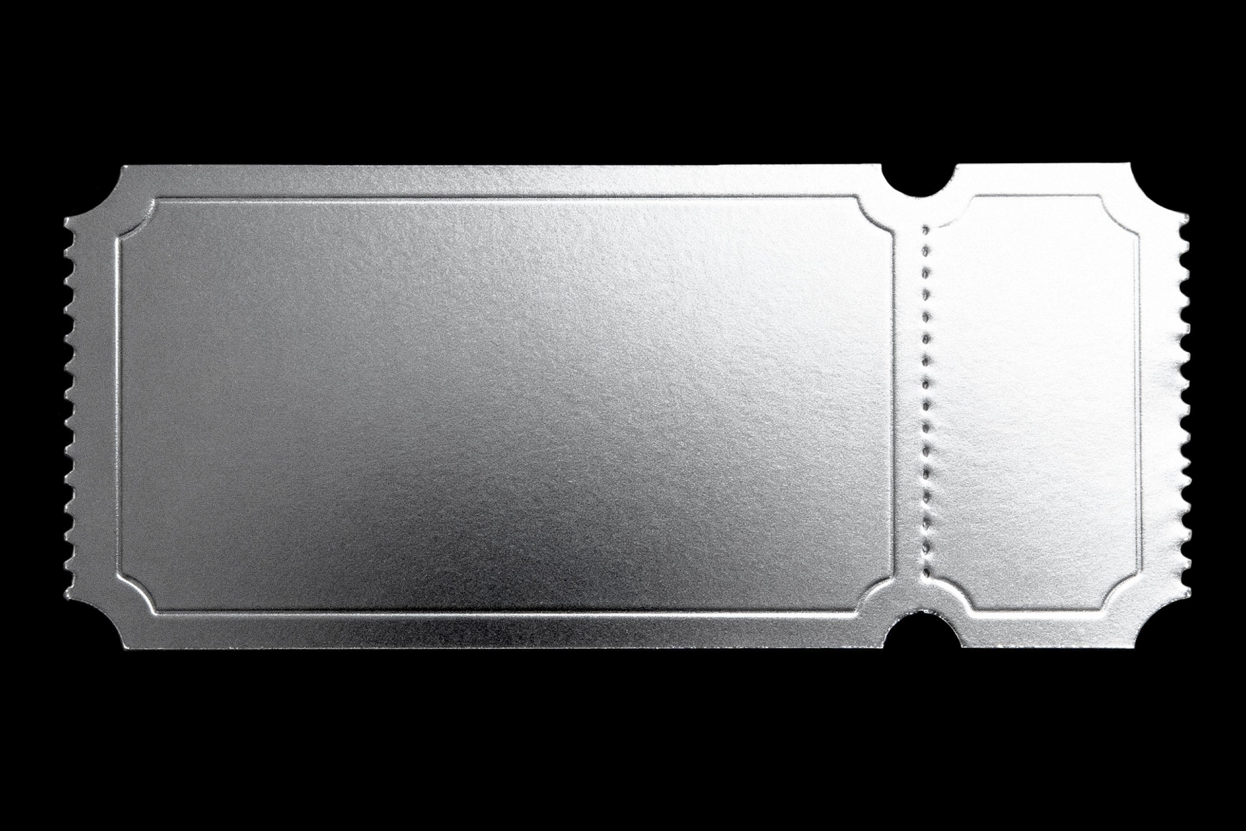 Event Ticket Mockup with Perforated Edge