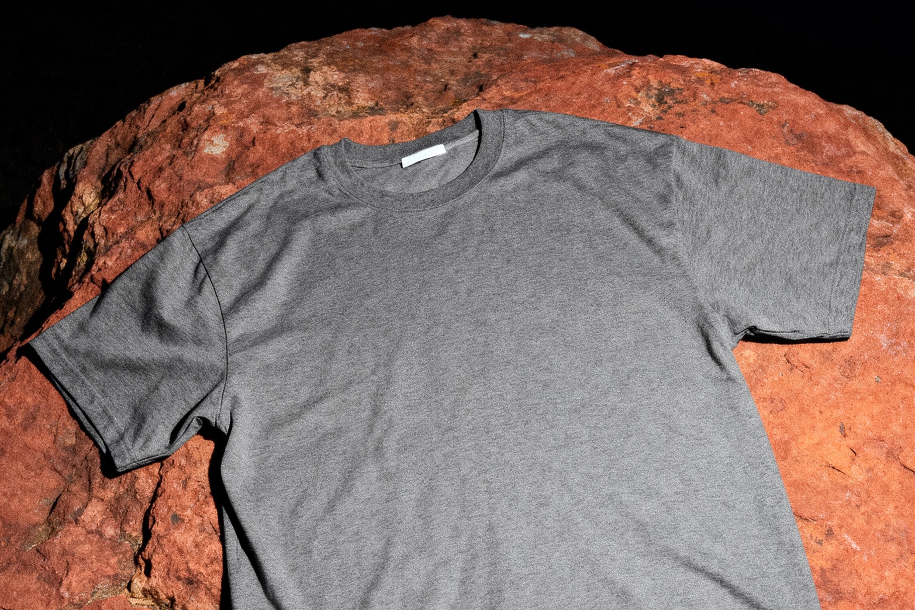 Outdoor T-Shirt Mockup on Natural Stone