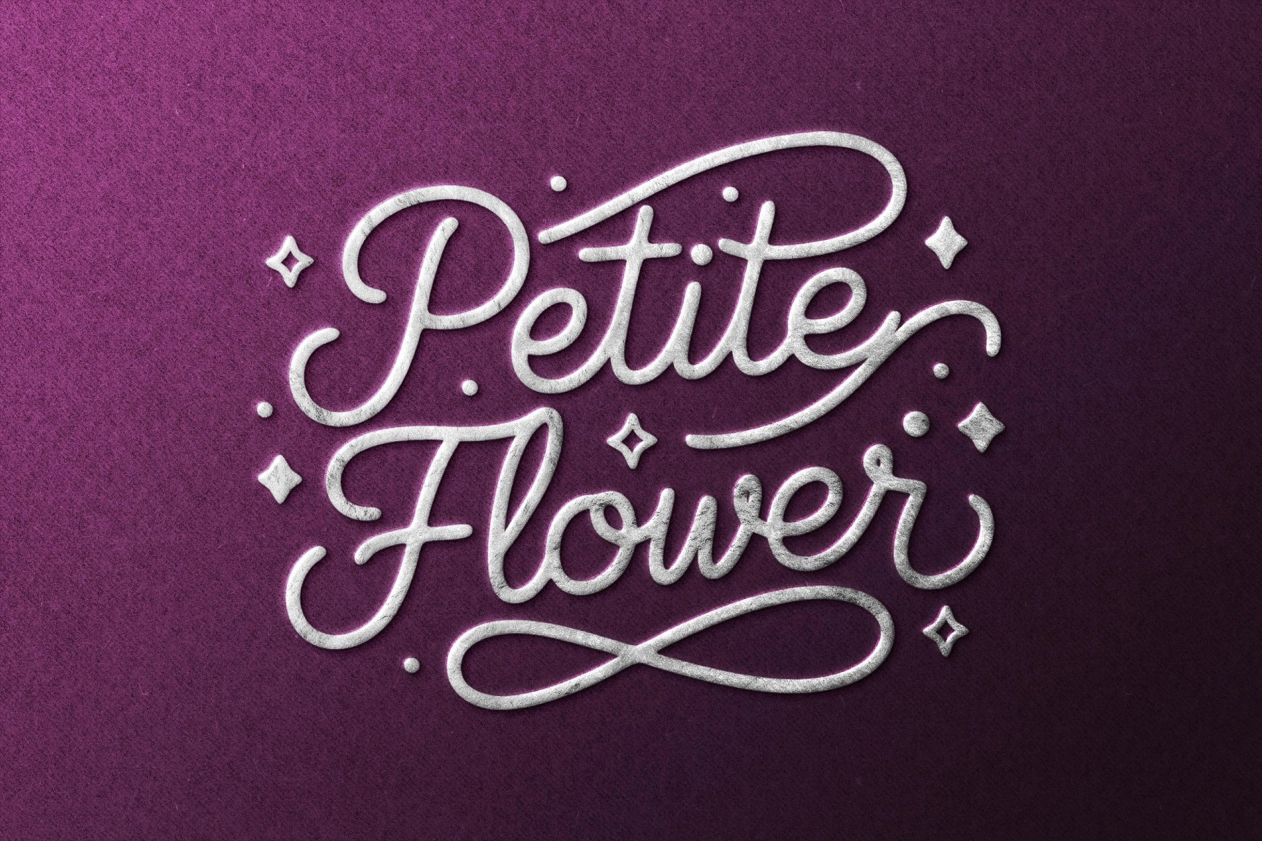 Silver Stamped Foil Text Effect