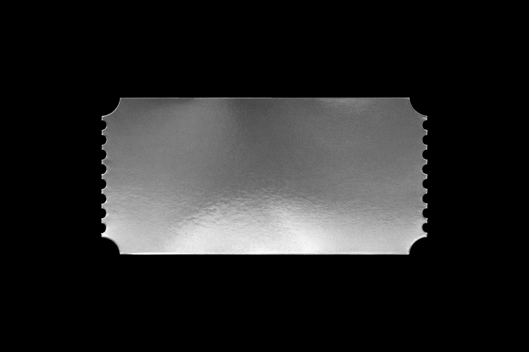 Holographic Ticket Mockup with Perforated Edges