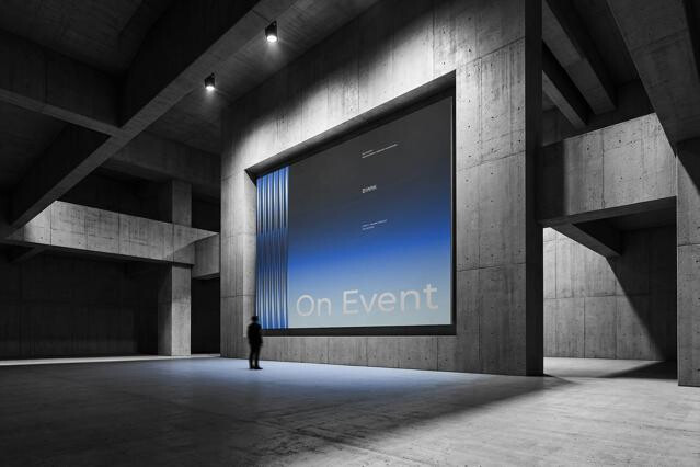 Brutalist Monument Screen Mockup