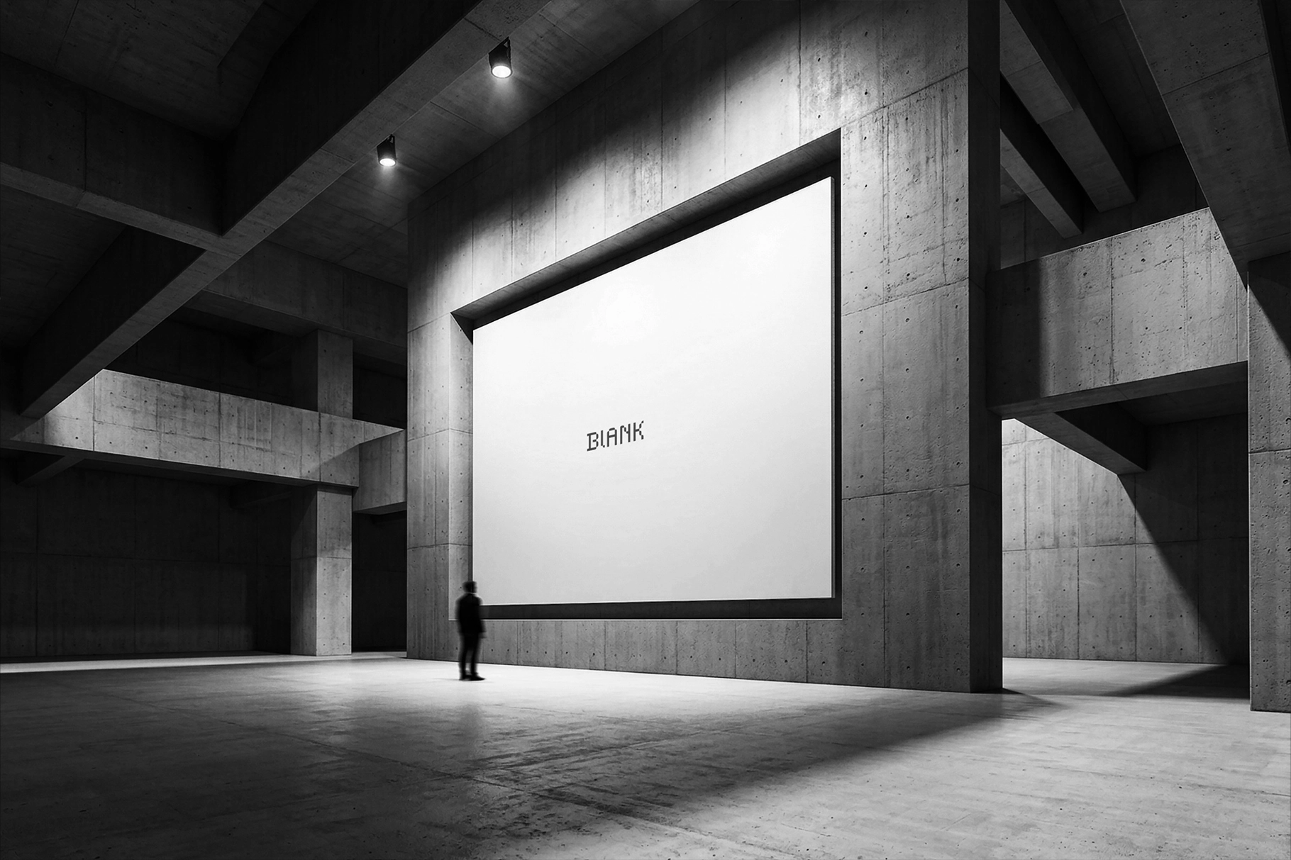 Brutalist Monument Screen Mockup