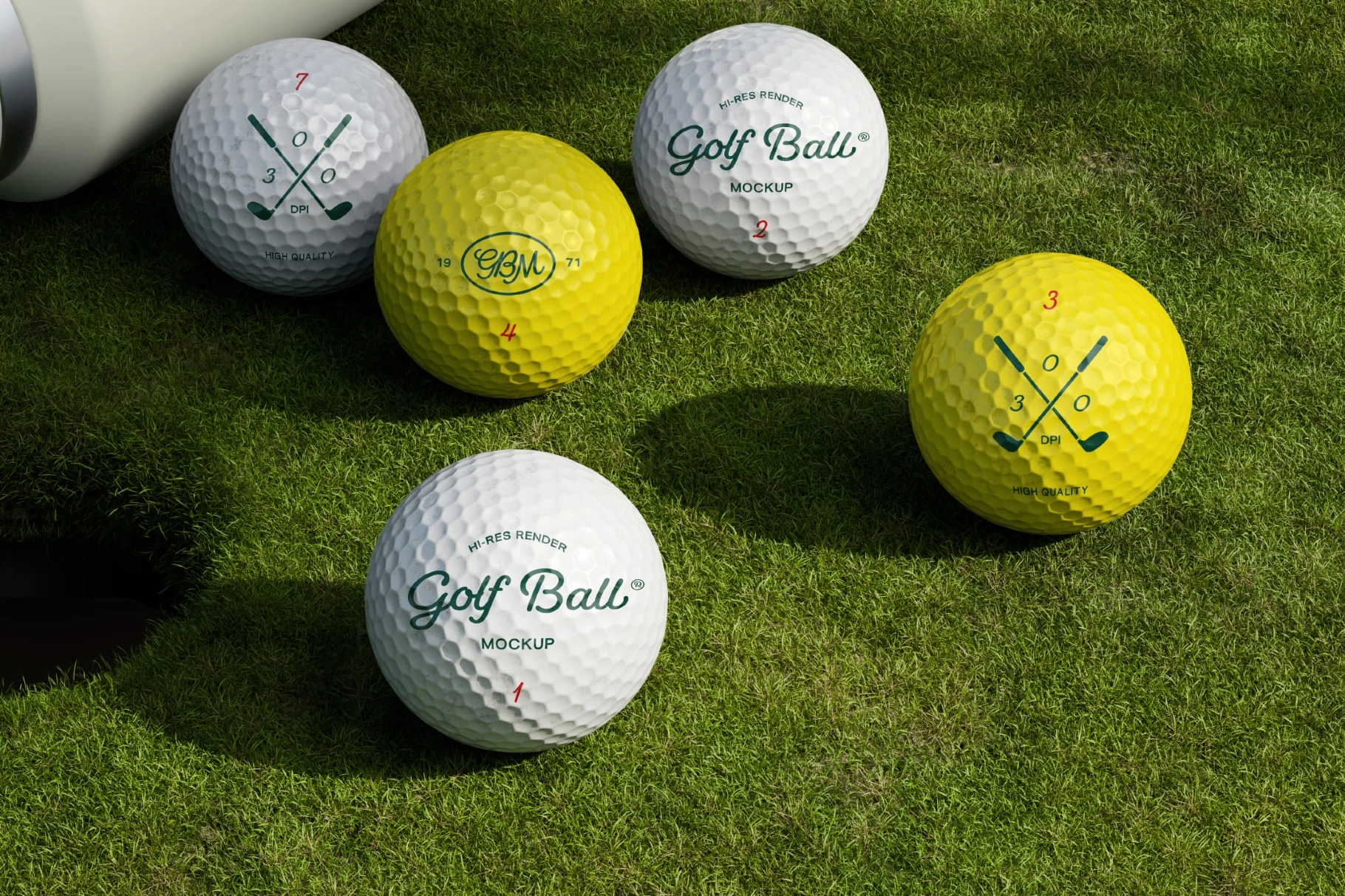 Golf Ball Mockup Set