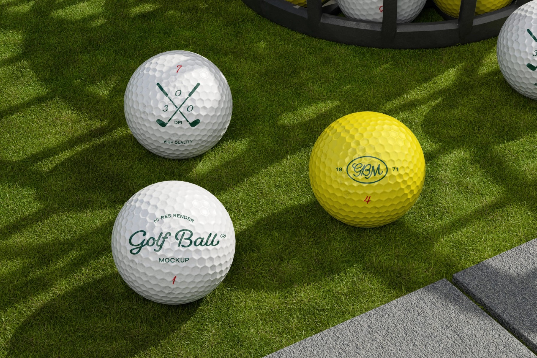 Golf Ball Mockup Set