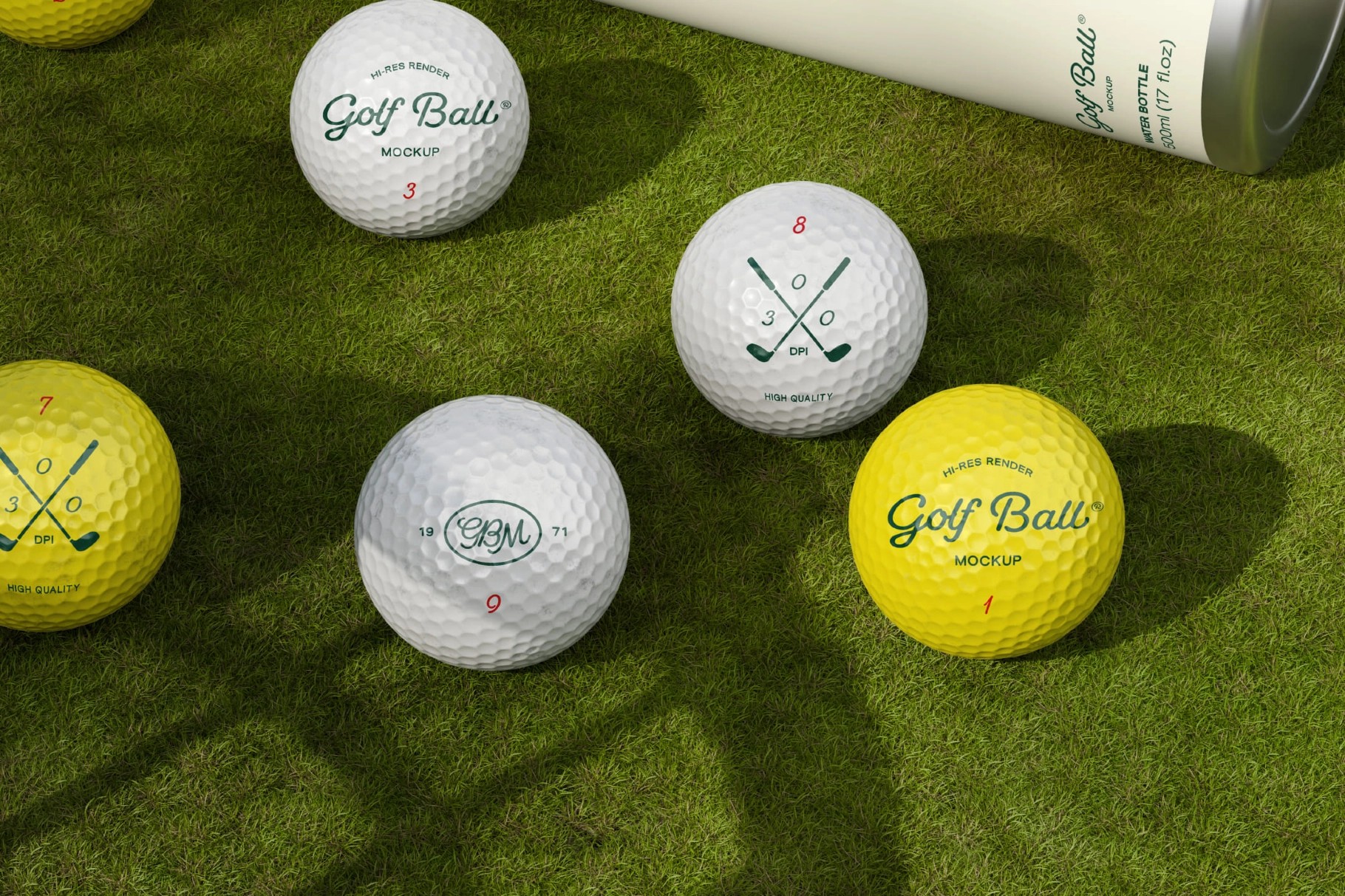 Golf Ball Mockup Set