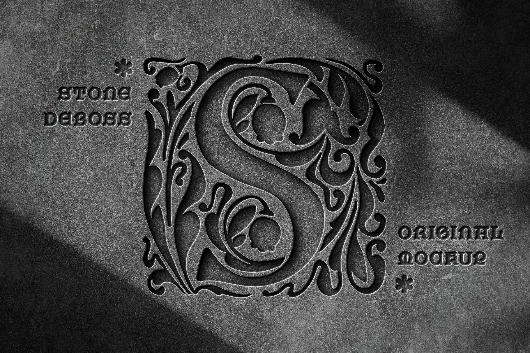 Stone Sign Deboss Text Effect