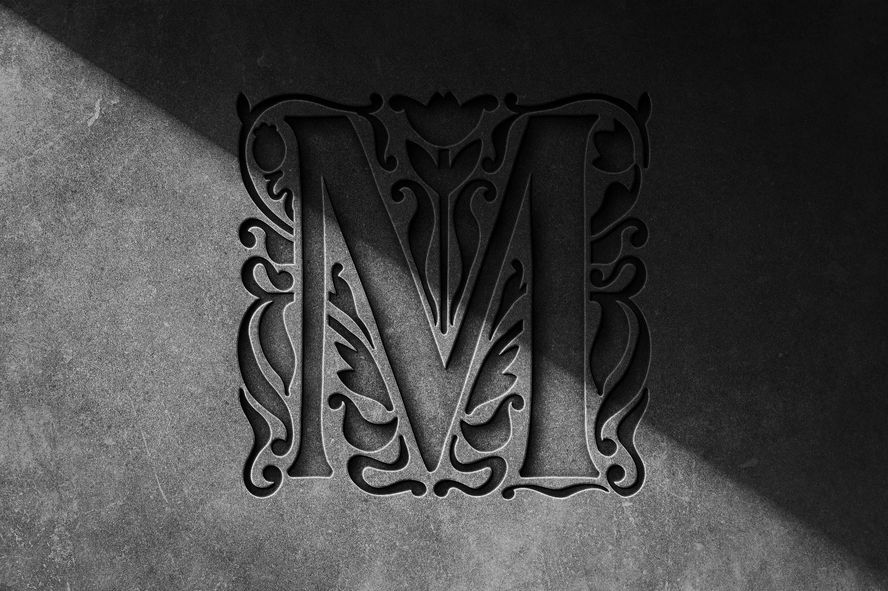 Stone Sign Deboss Text Effect