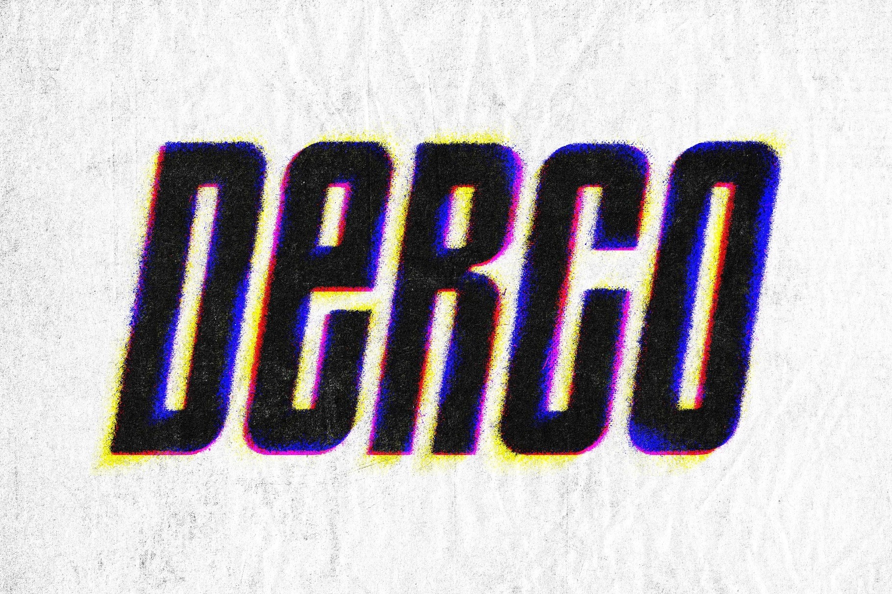 Glitch Print Text Effect