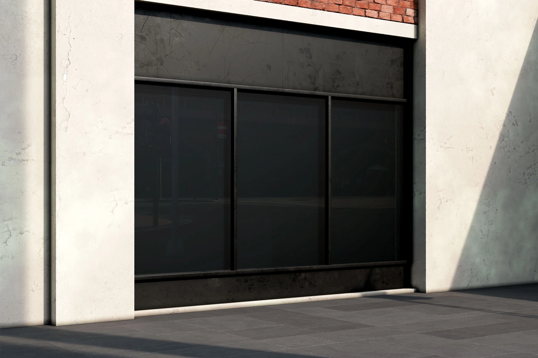 Shop Window Poster Mockup