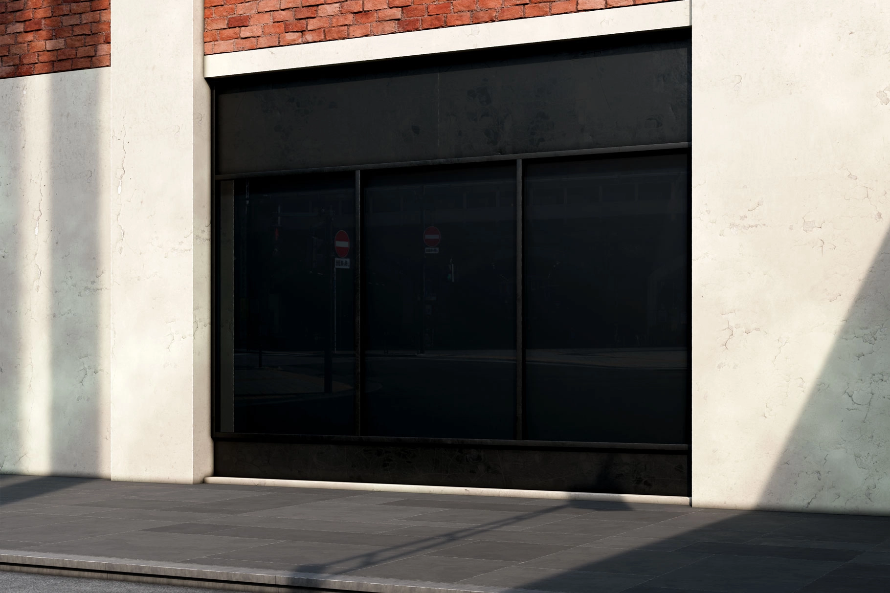 Shop Window Poster Mockup