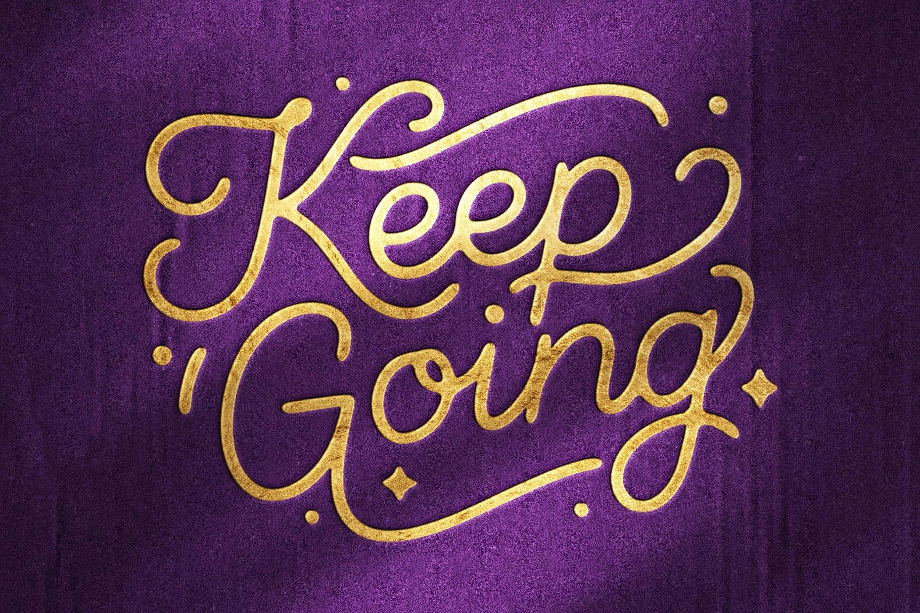 Gold Stamped Foil Text Effect