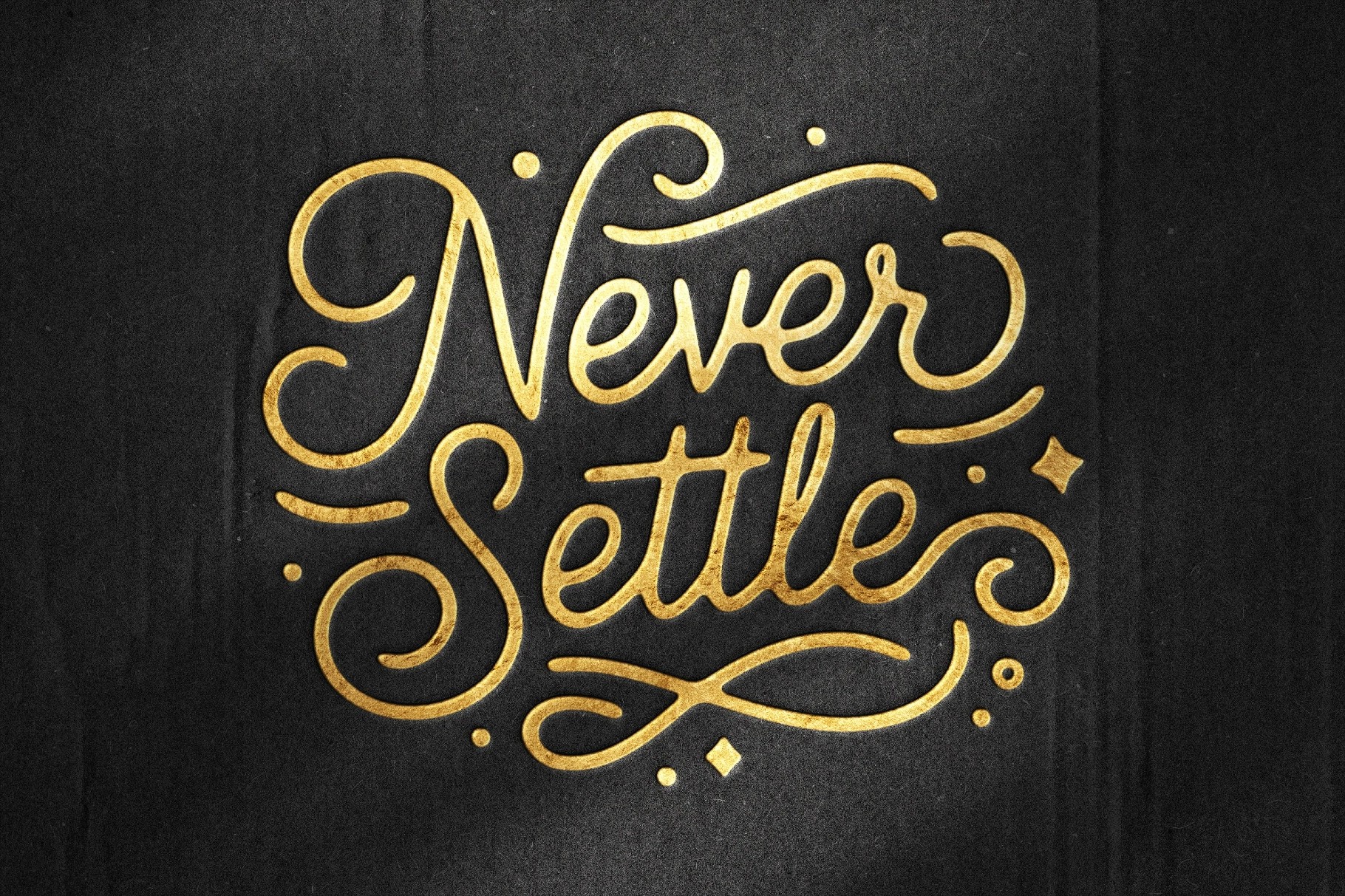 Gold Stamped Foil Text Effect