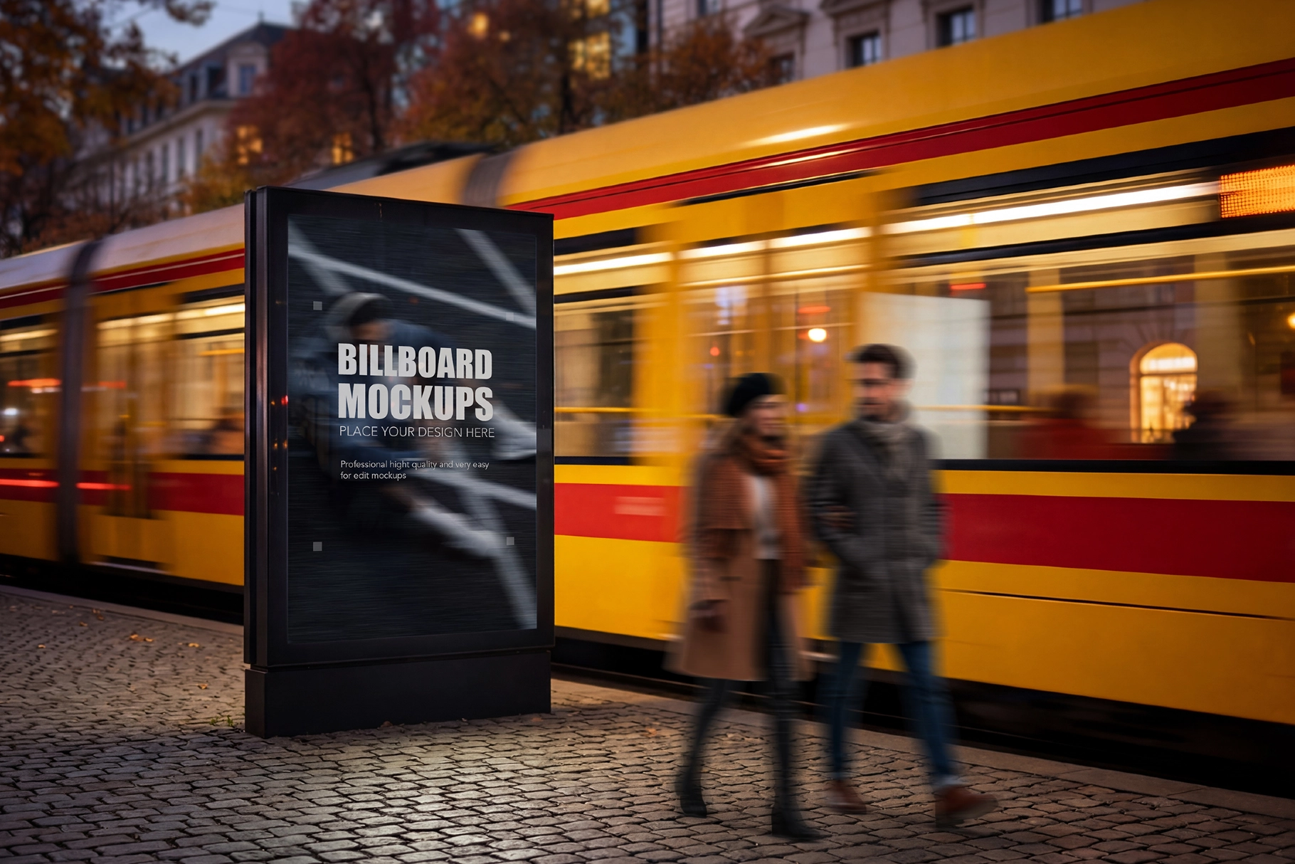 Night Billboard Mockup Pack