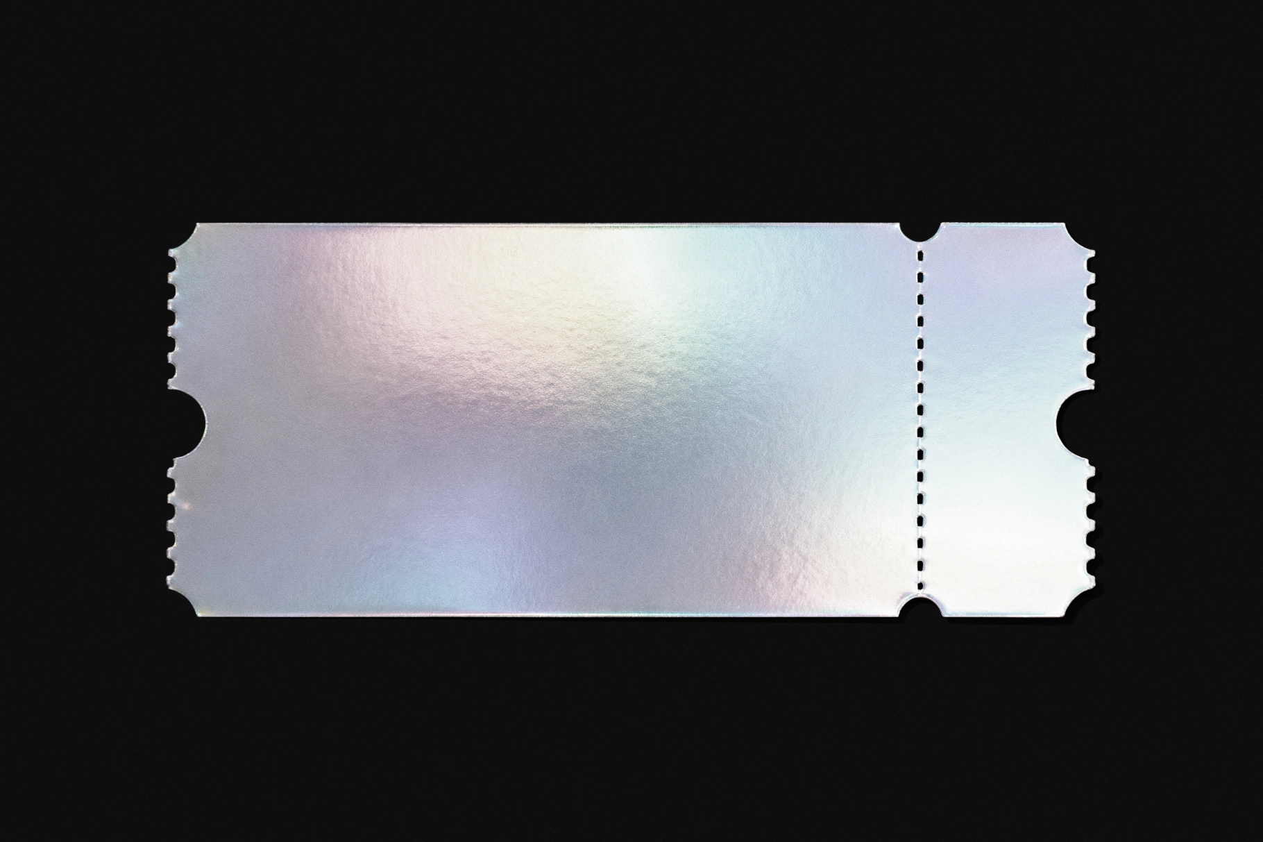 Ticket Strip Mockup with Tear-Off Section