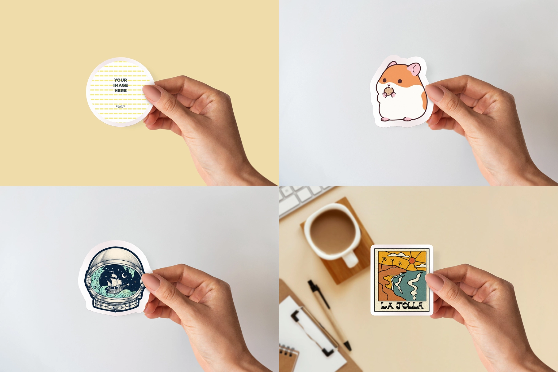 Sticker Mockups Pack
