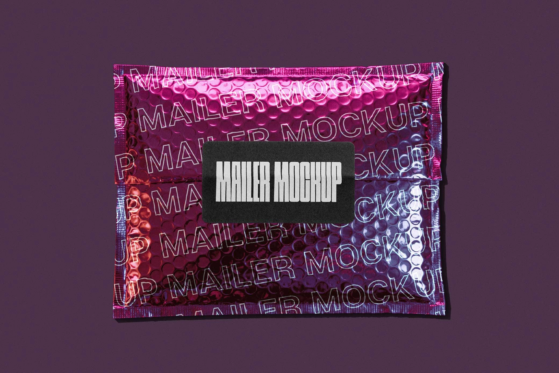 Holographic Bubble Mailer Mockup