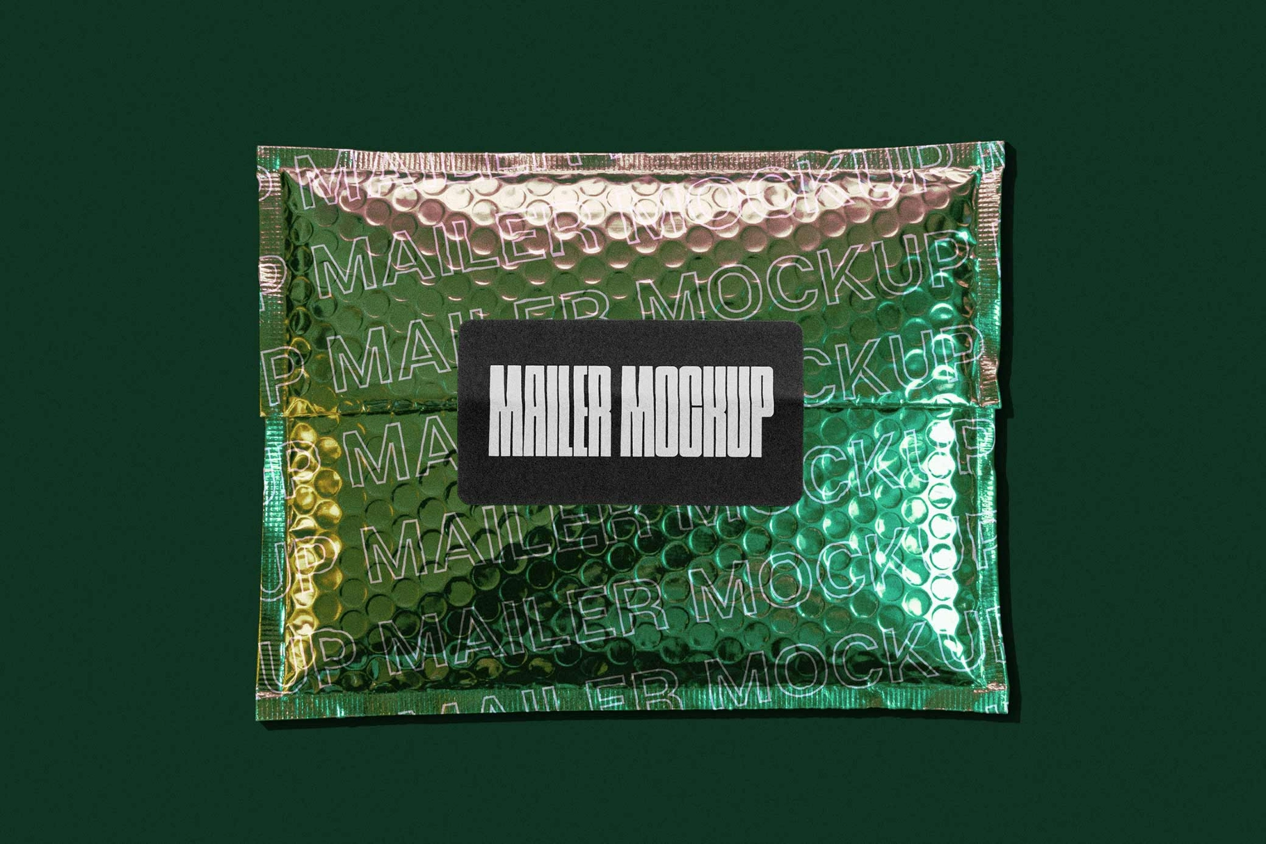 Holographic Bubble Mailer Mockup