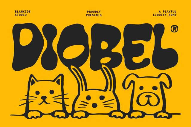 Diobel – Playful Liquify Display Font