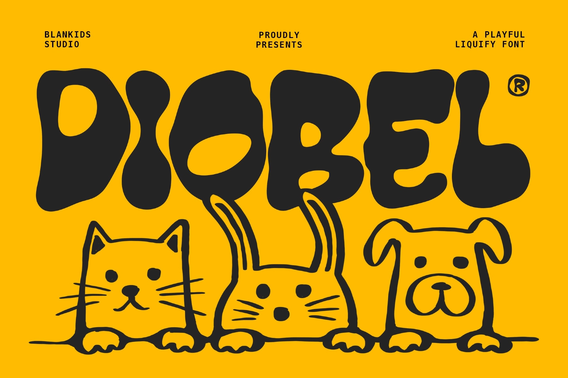 Diobel – Playful Liquify Display Font