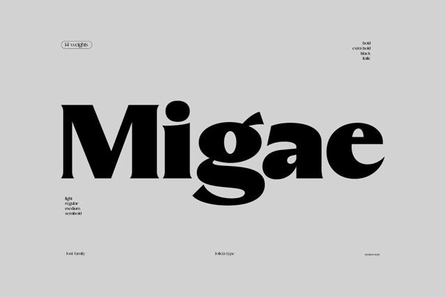 Migae – Elegant Modern Serif Display Font