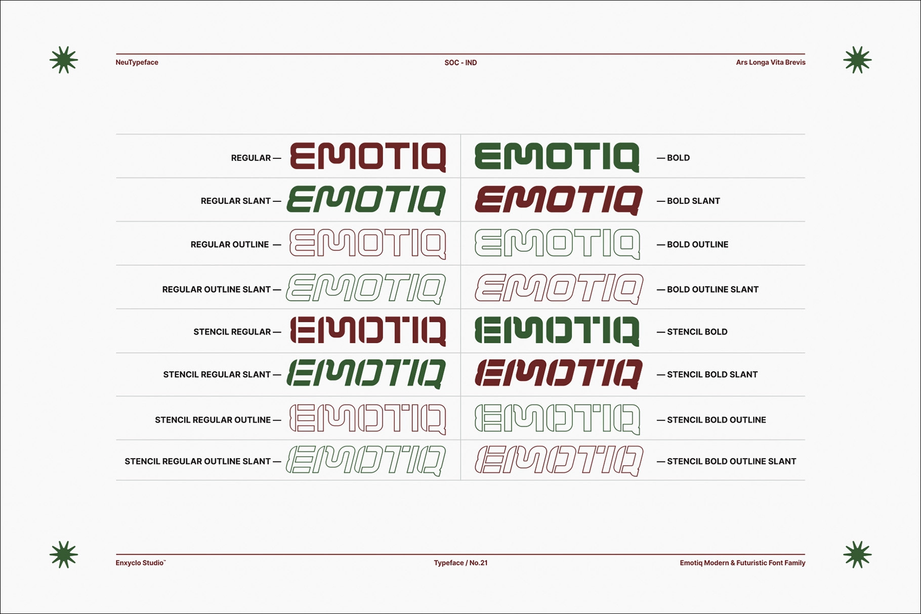EMOTIQ – Futuristic Sans Serif Font Family