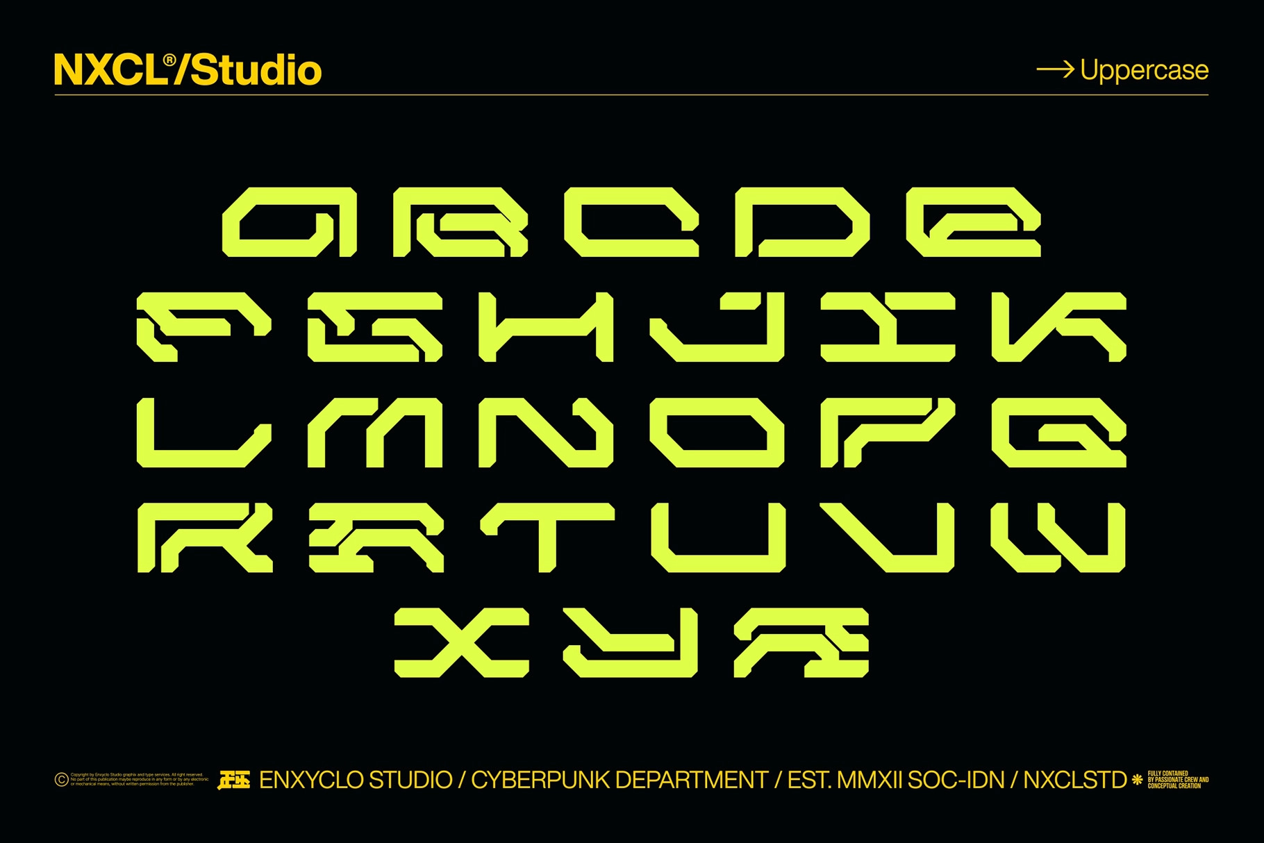 GESROB - Cyberpunk Techno Display Font