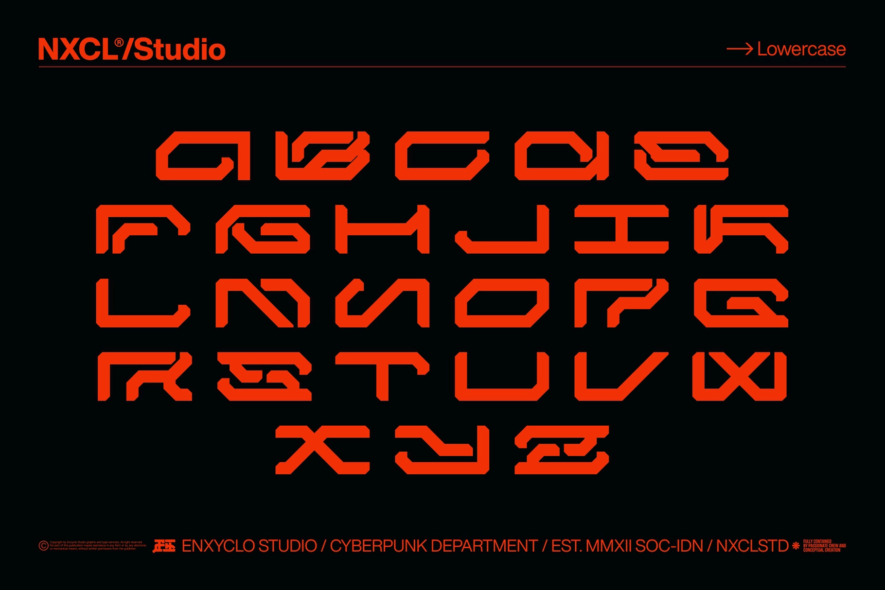 GESROB - Cyberpunk Techno Display Font