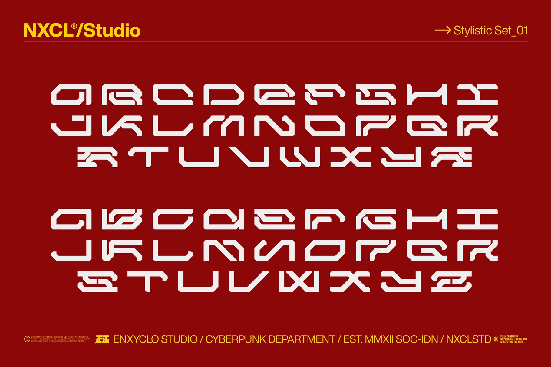 GESROB - Cyberpunk Techno Display Font