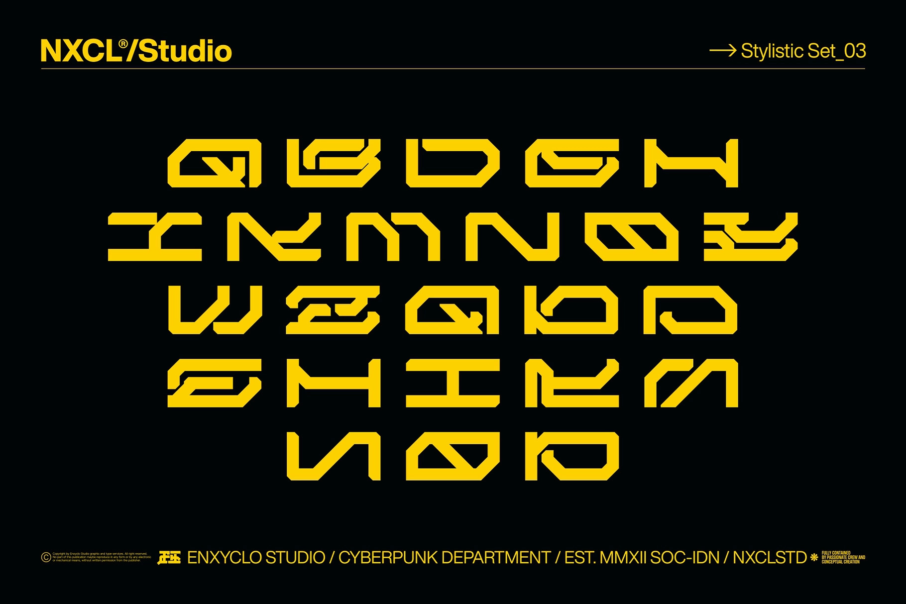 GESROB - Cyberpunk Techno Display Font
