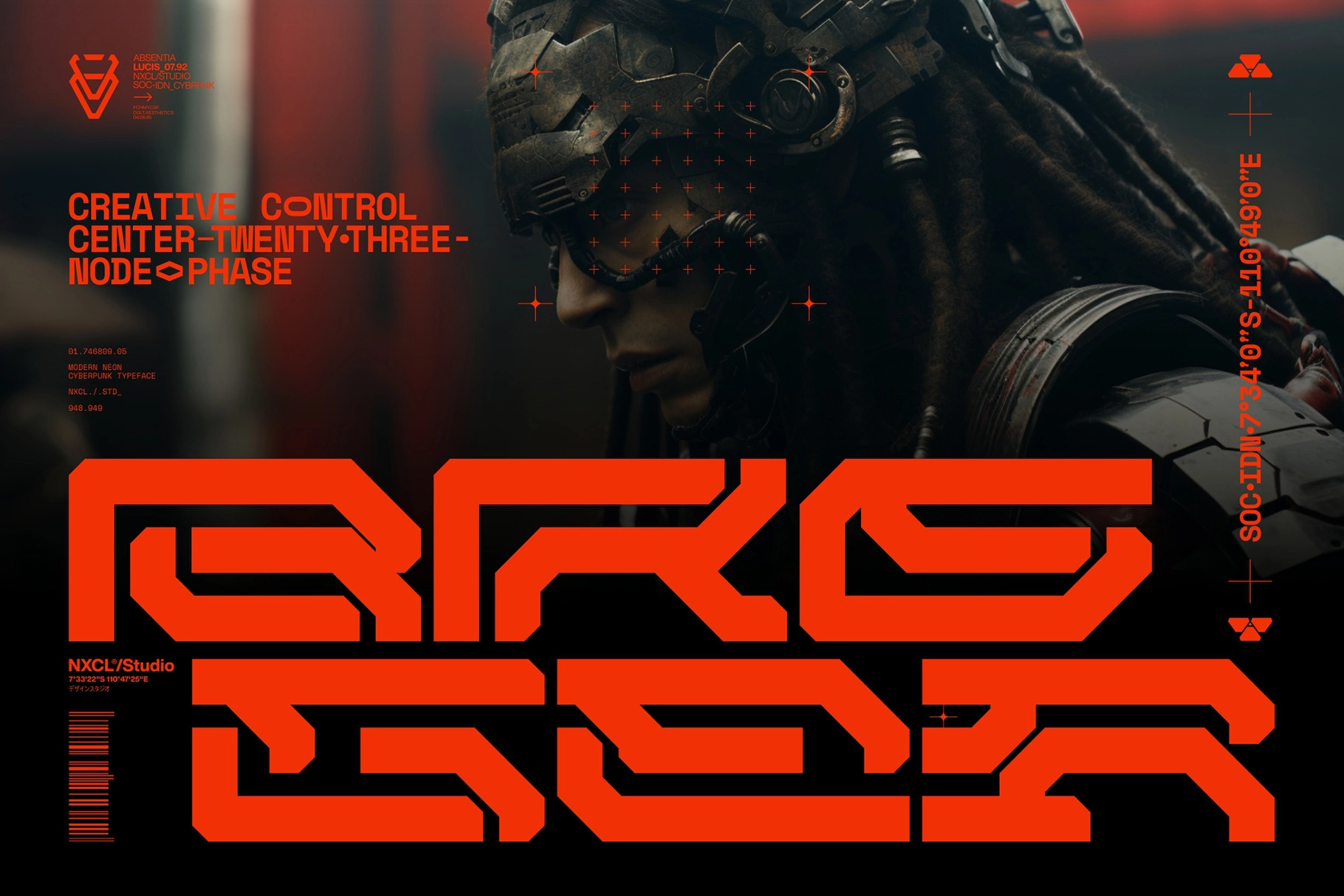 GESROB - Cyberpunk Techno Display Font