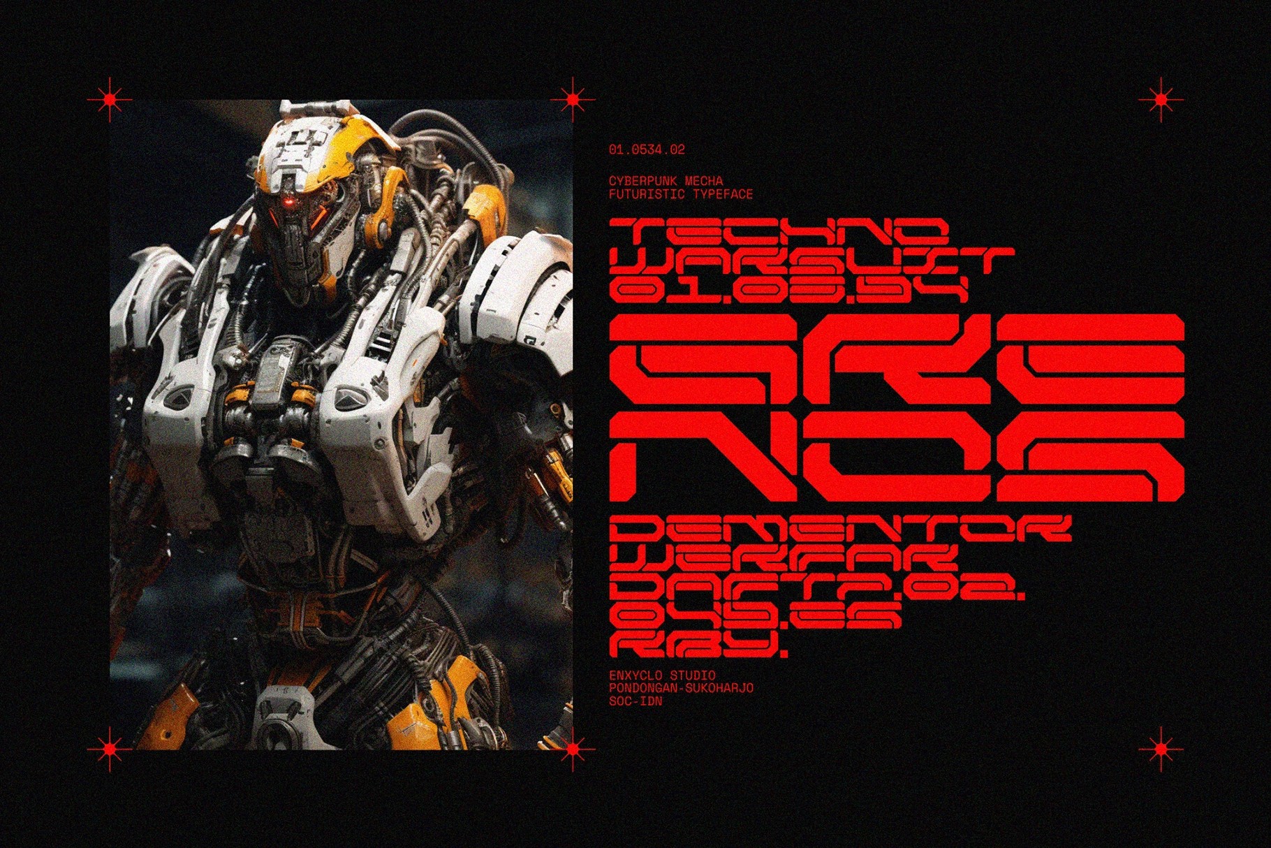BROESQ - Mecha Futuristic Cyberpunk Font