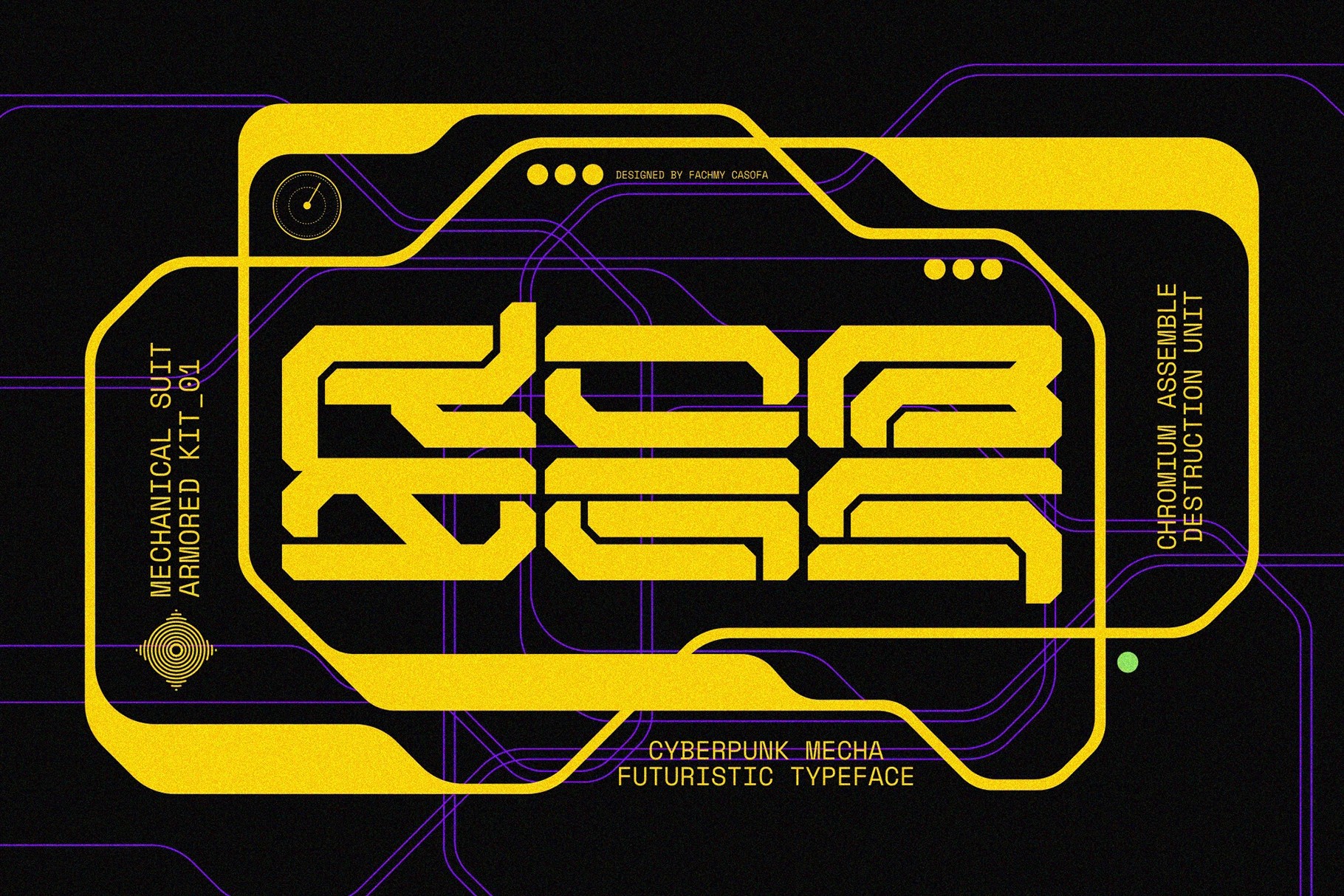 BROESQ - Mecha Futuristic Cyberpunk Font