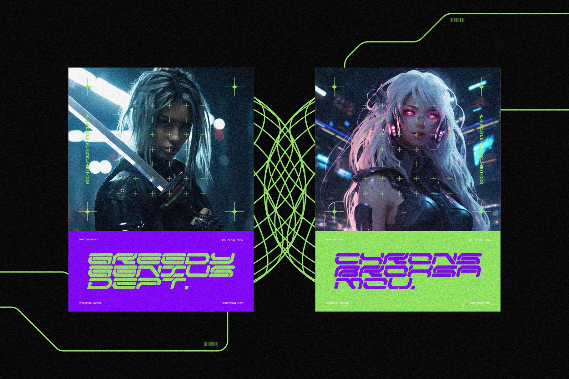 BROESQ - Mecha Futuristic Cyberpunk Font