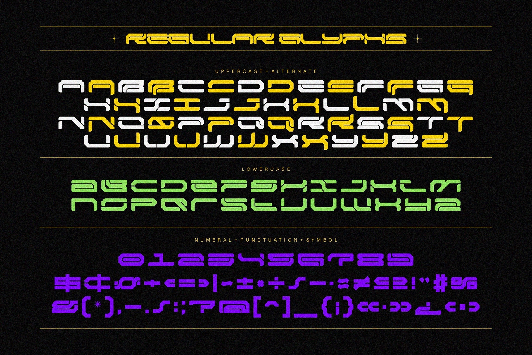 BROESQ - Mecha Futuristic Cyberpunk Font