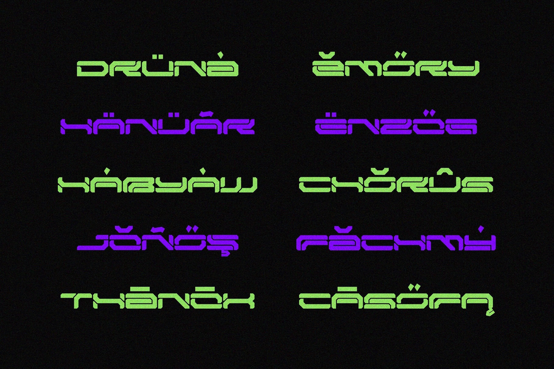 BROESQ - Mecha Futuristic Cyberpunk Font