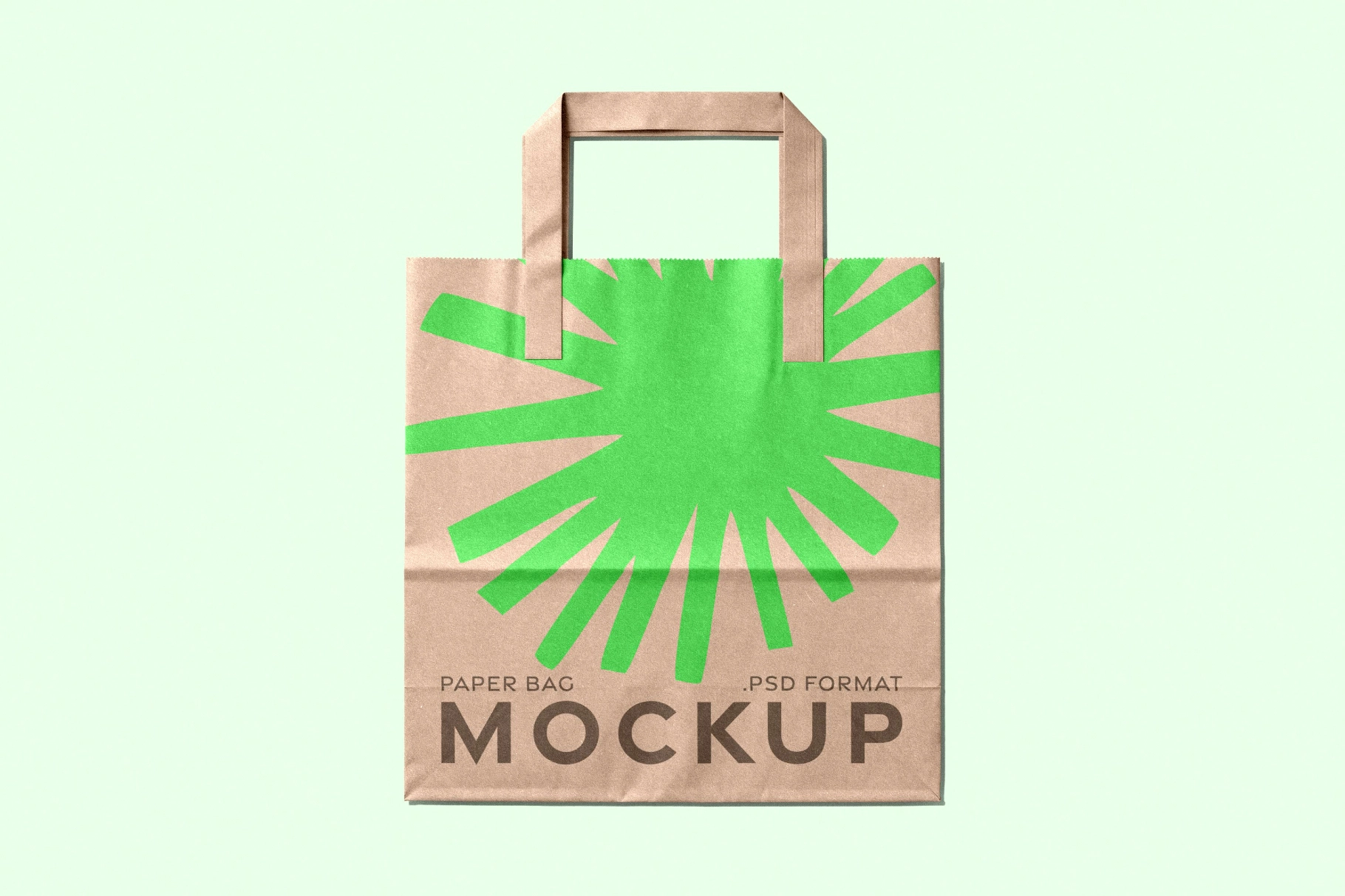 Paper Shopping Bag Mockup with Handles