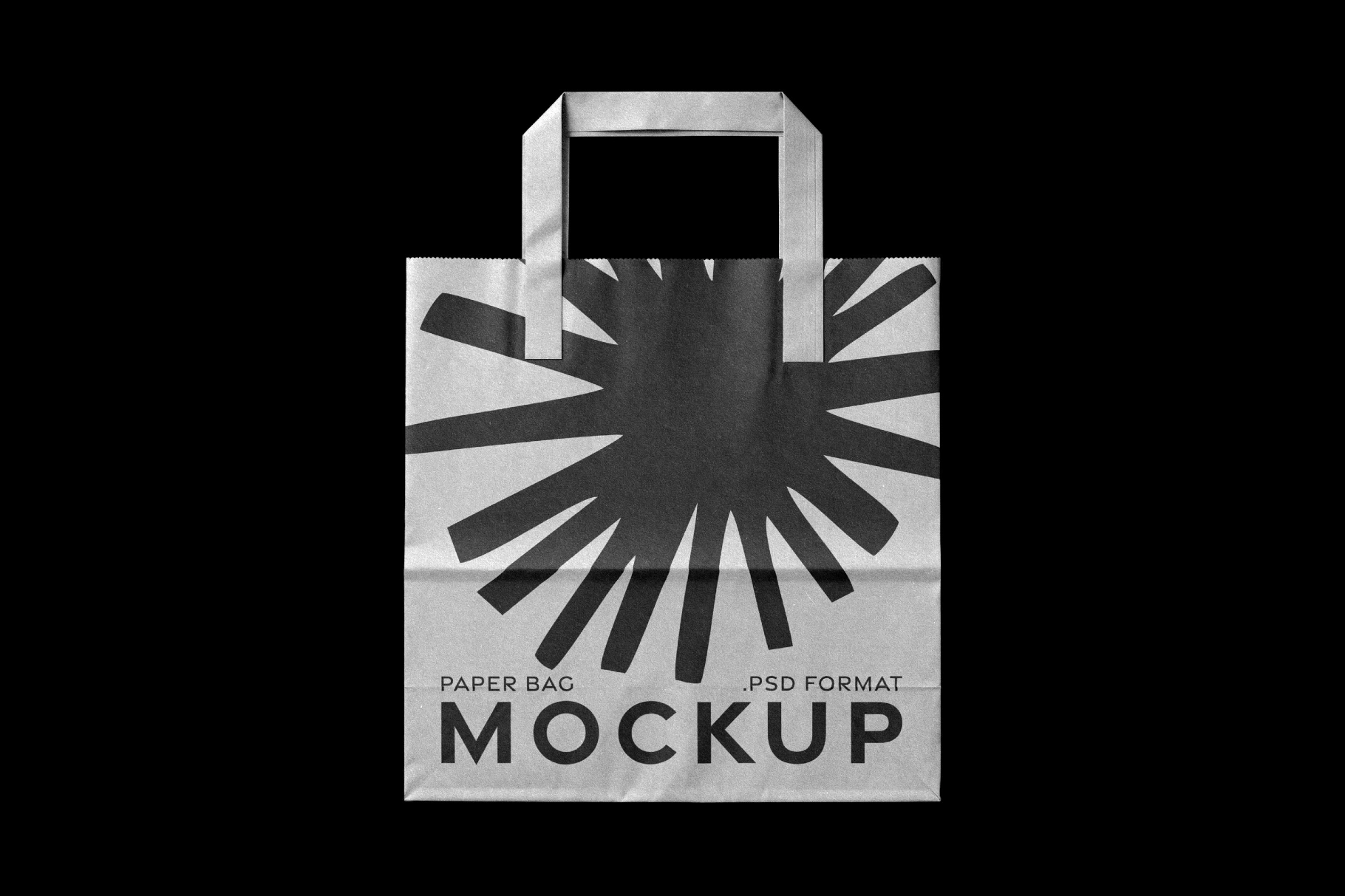 Paper Shopping Bag Mockup with Handles