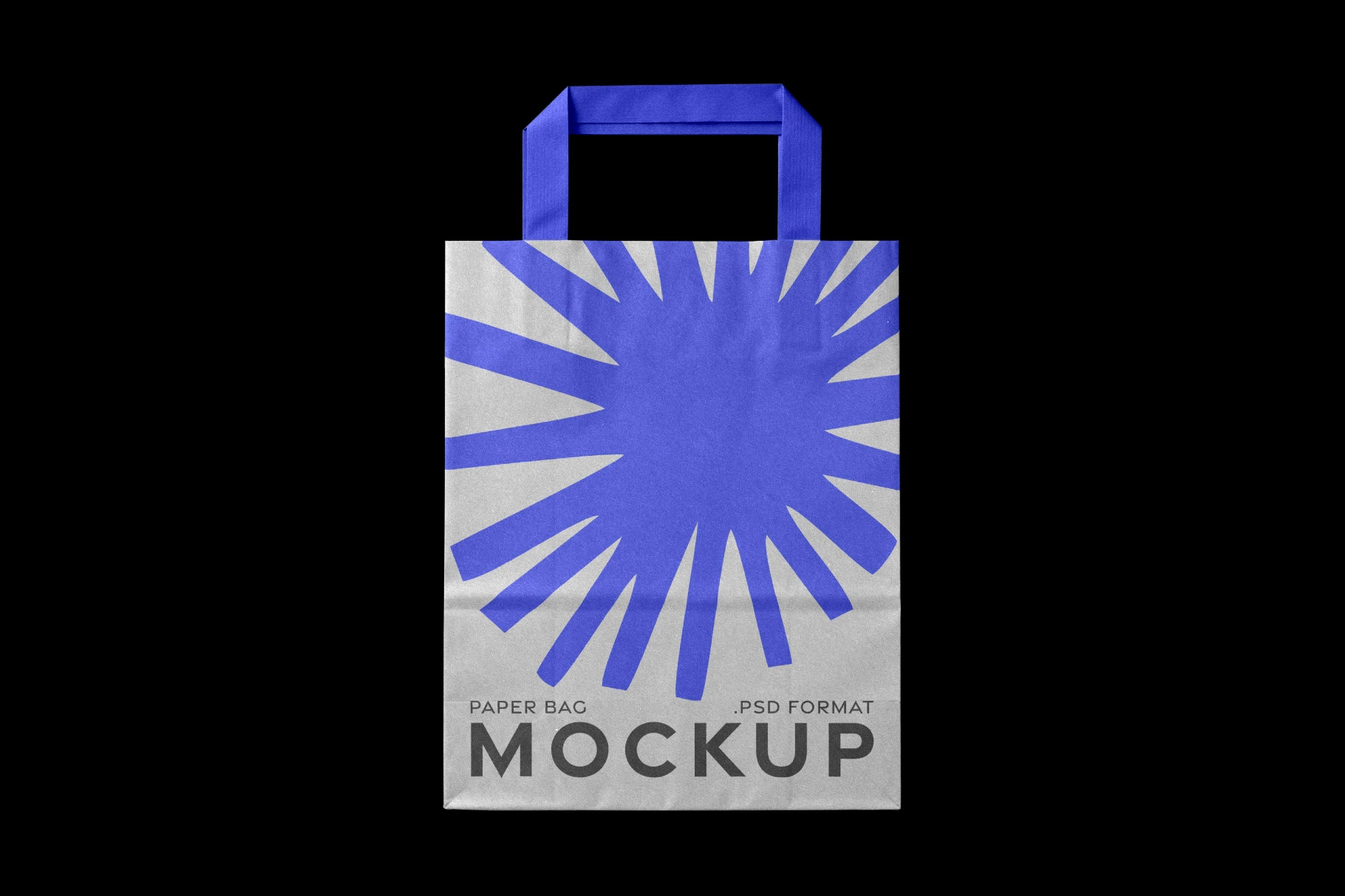 Paper Bag Mockup with Flat Handles