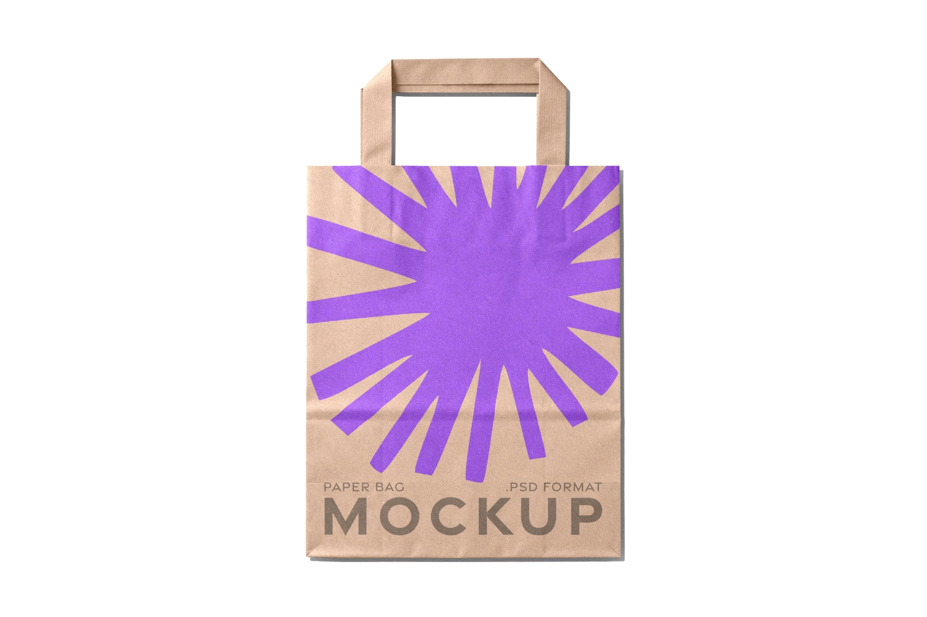 Paper Bag Mockup with Flat Handles