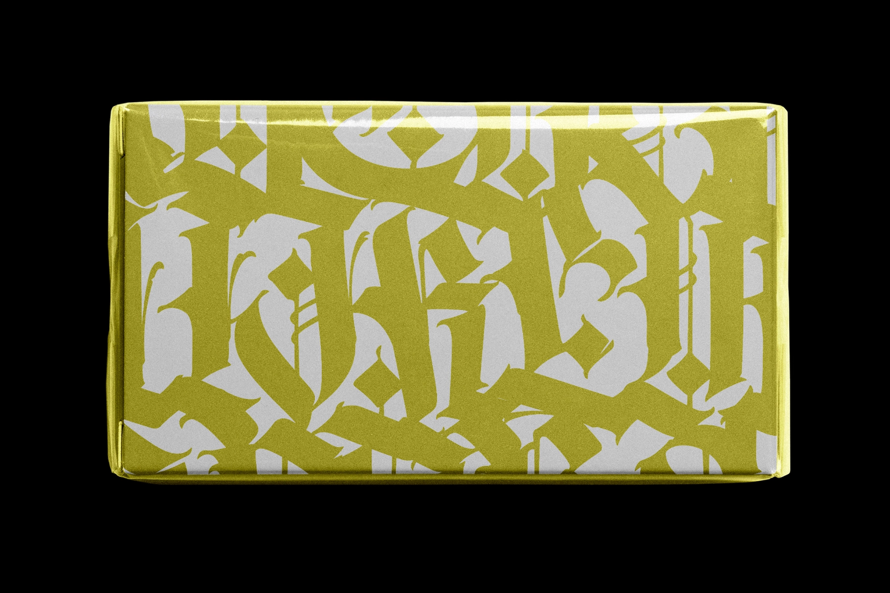 Cardboard Package Mockup with Front Label