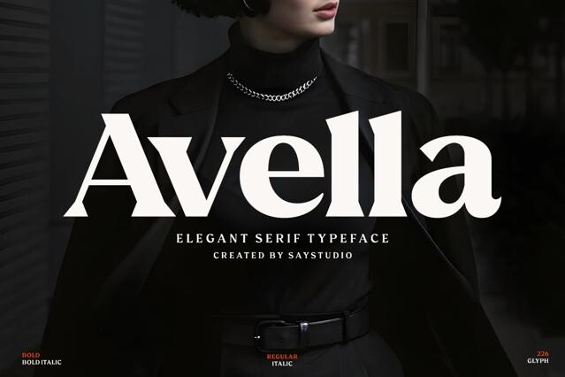 Avella - Luxury Fashion Serif Typeface